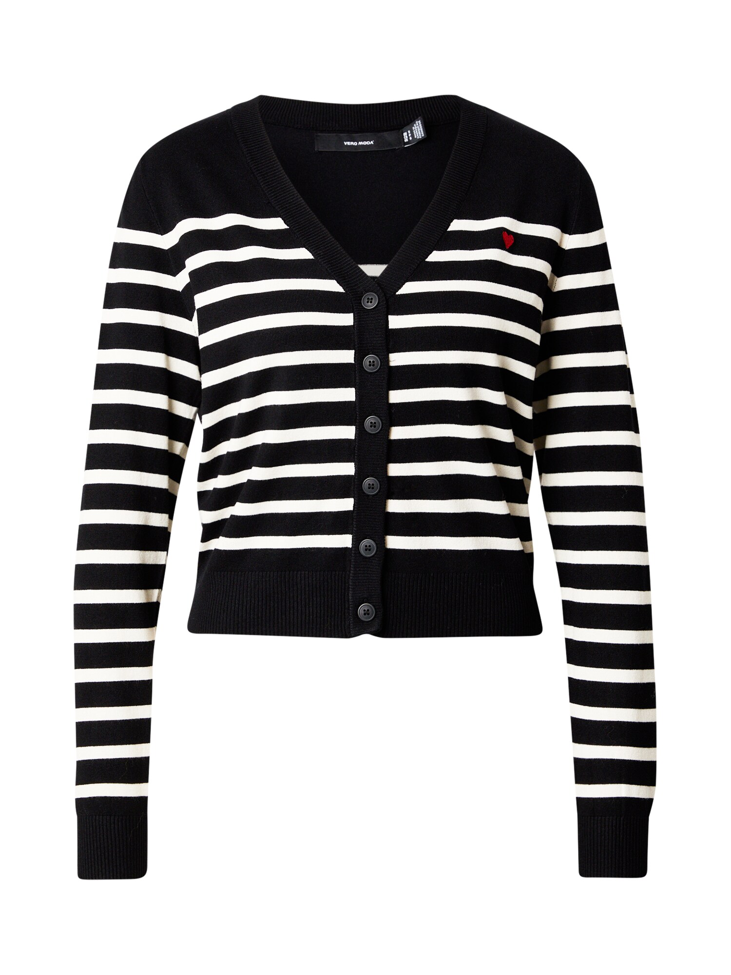VERO MODA Kardigán 'VMDORY'  čierna / biela