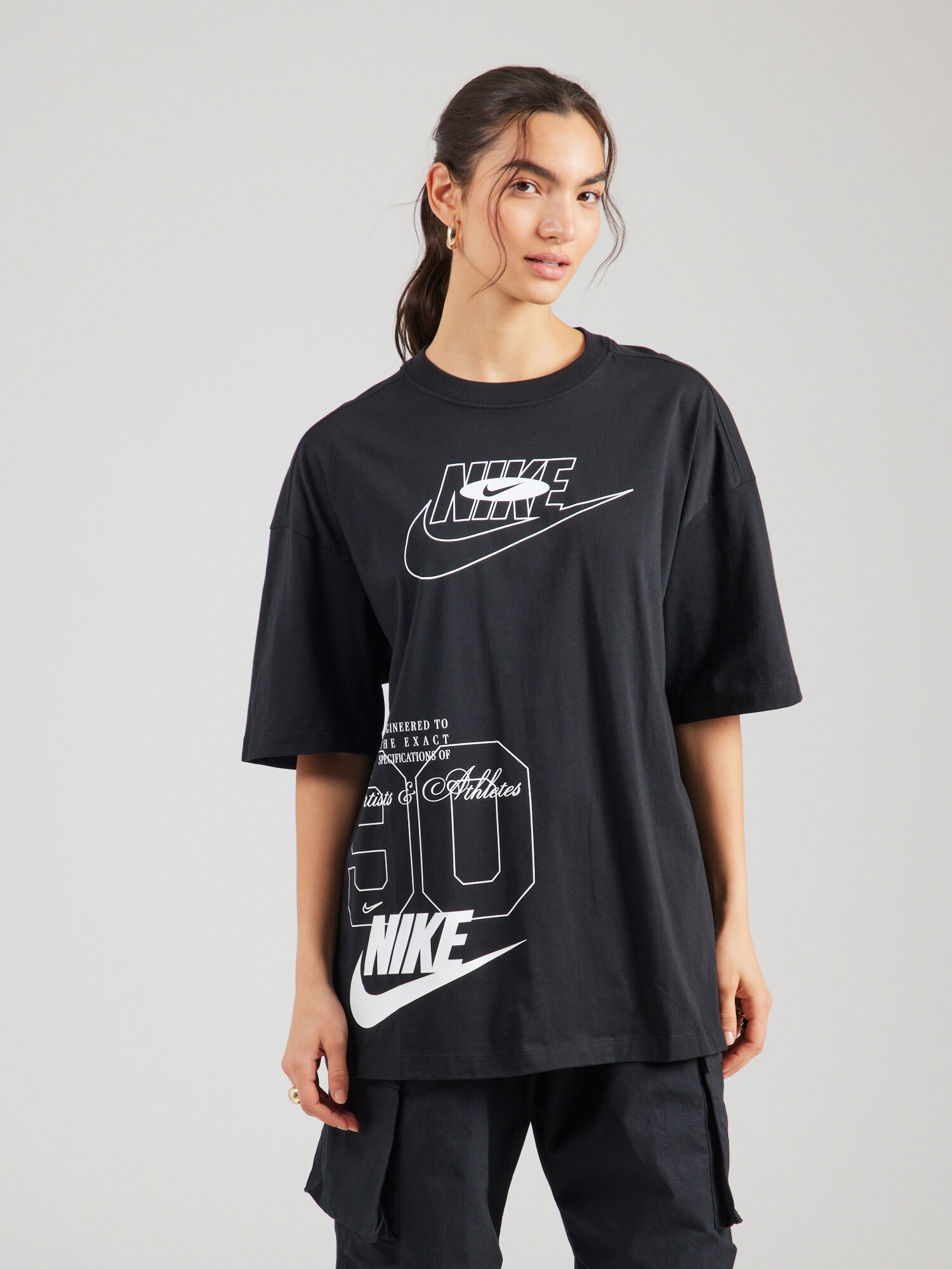 Nike Sportswear Póló 'DANCE'  fekete / fehér termék 2. képe
