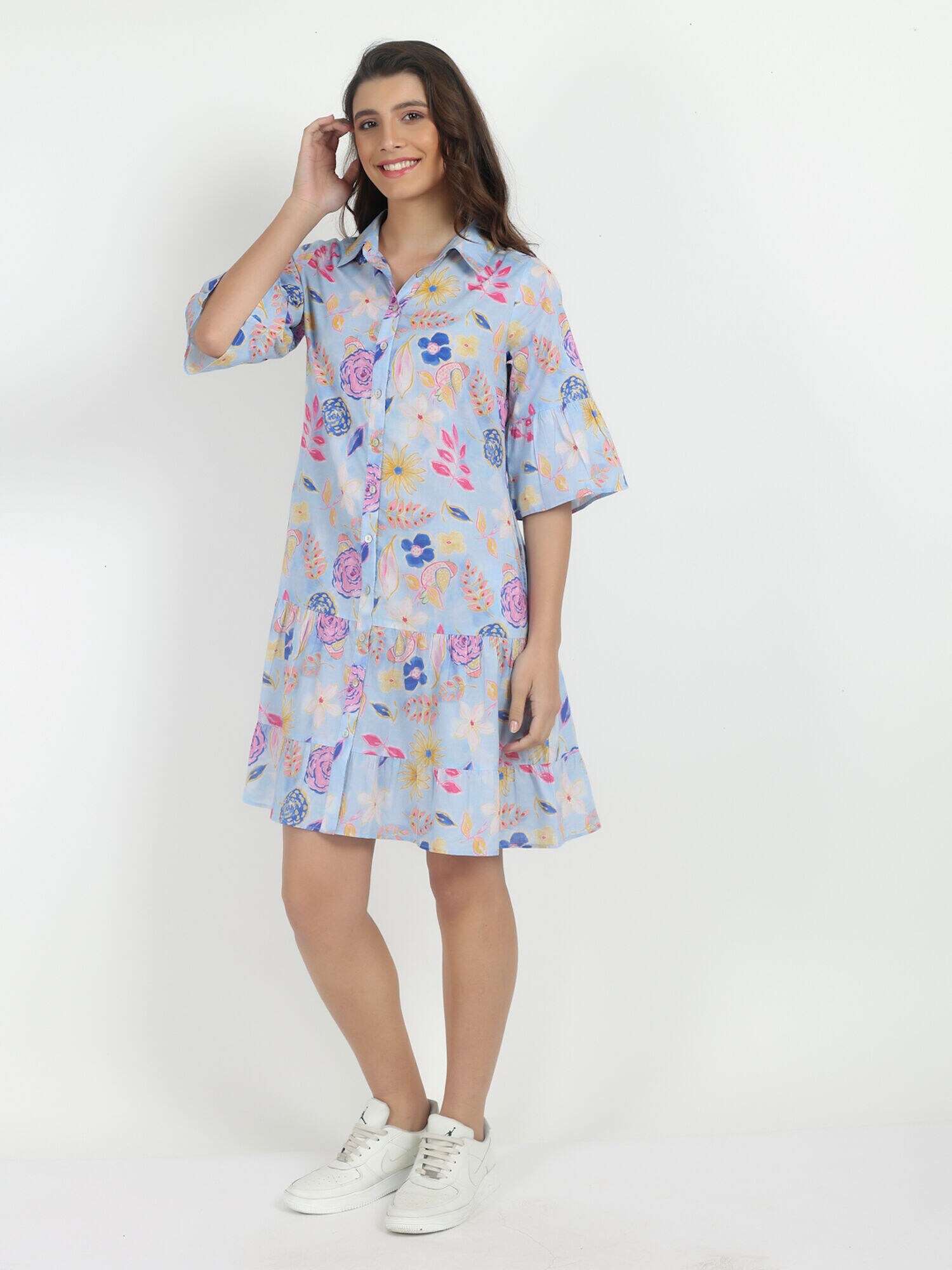 Thumbnail - VICCI Germany Sommerkleid mit durchgehende Knopfleiste