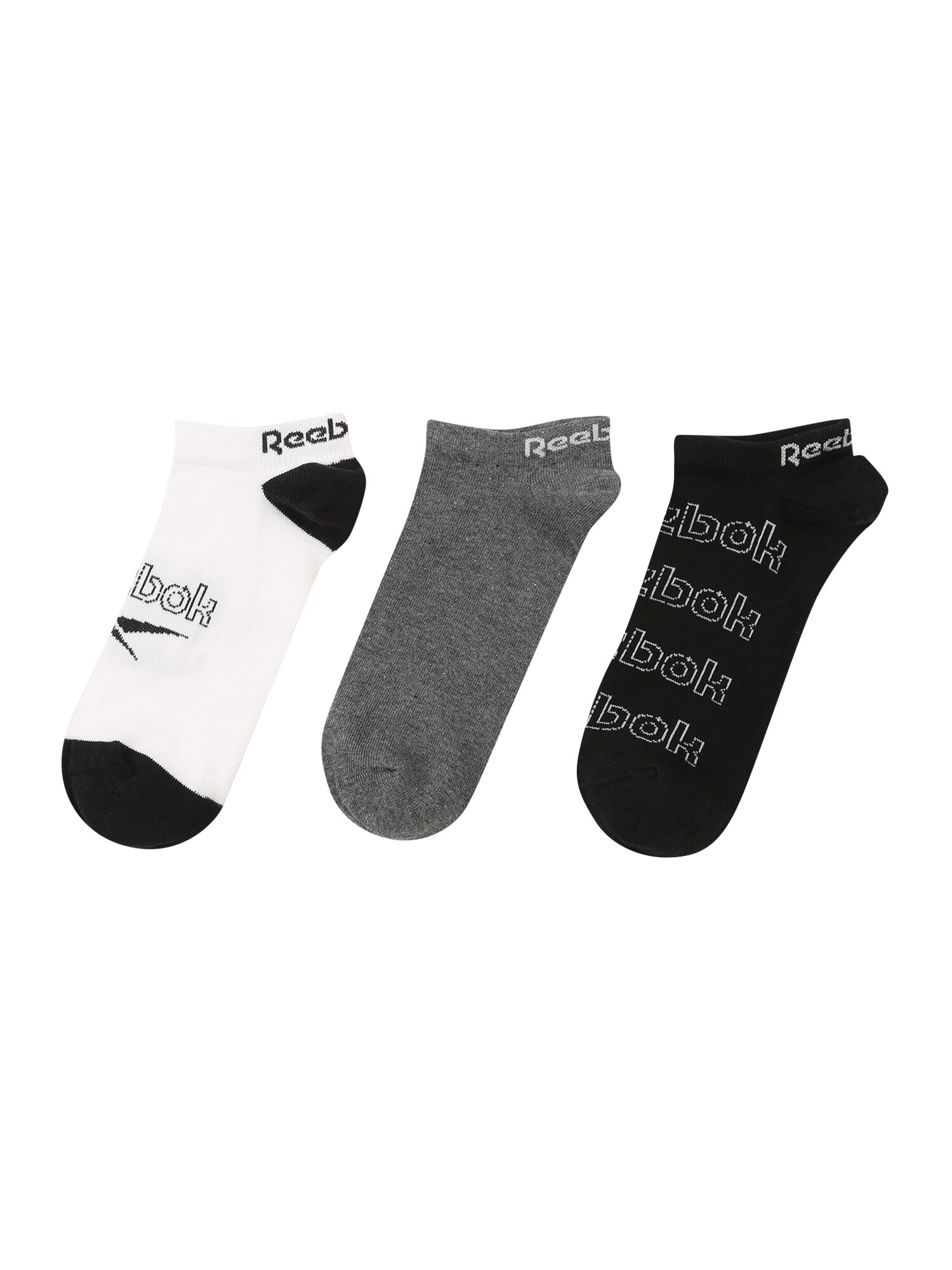REEBOK Sportinės kojinės  juoda / pilka / balta