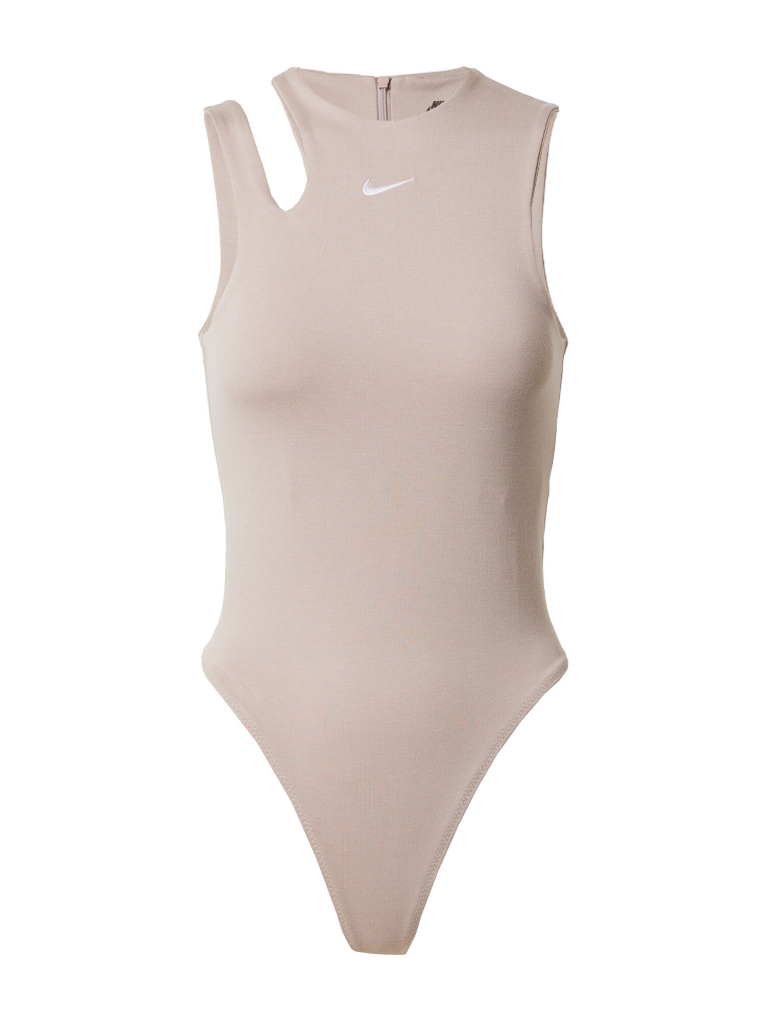 Nike Sportswear Bodi majica  taupe siva / bijela