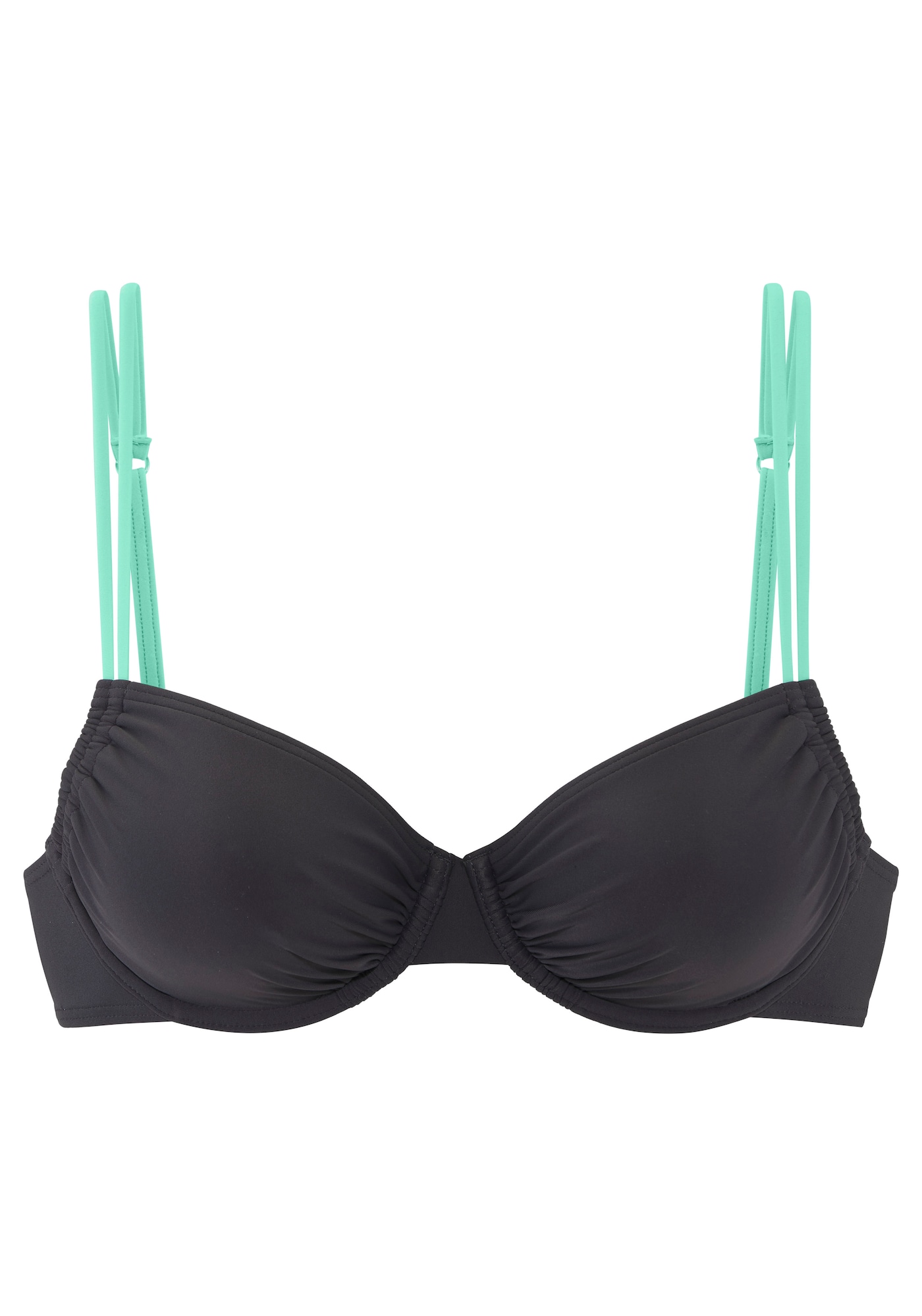 s.Oliver Bikinový top  svetlomodrá / antracitová