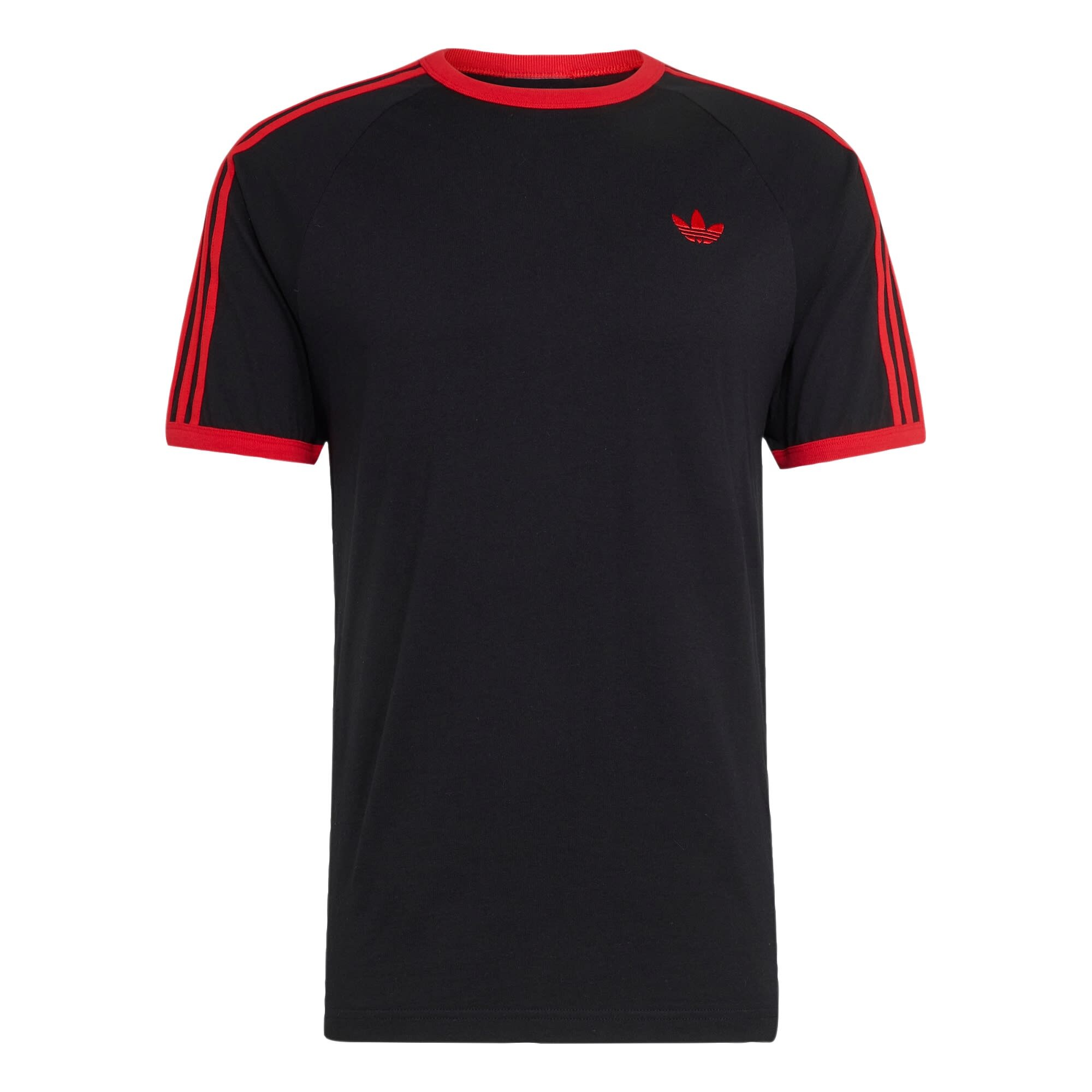 ADIDAS ORIGINALS Tricou 3-Stripes roșu / negru