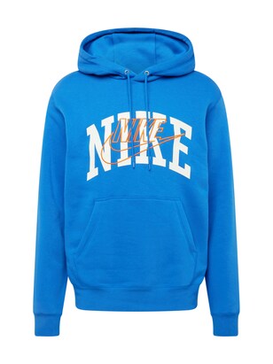 Nike Sportswear Sweatshirt ‘CLUB’ Hemelsblauw / Oranje / Wit