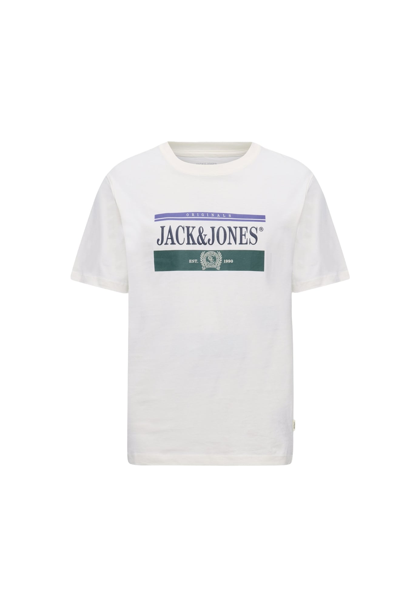 JACK & JONES Camiseta 'JORFREDERIKSBERG' azul oscuro / verde oscuro / lila oscuro / blanco