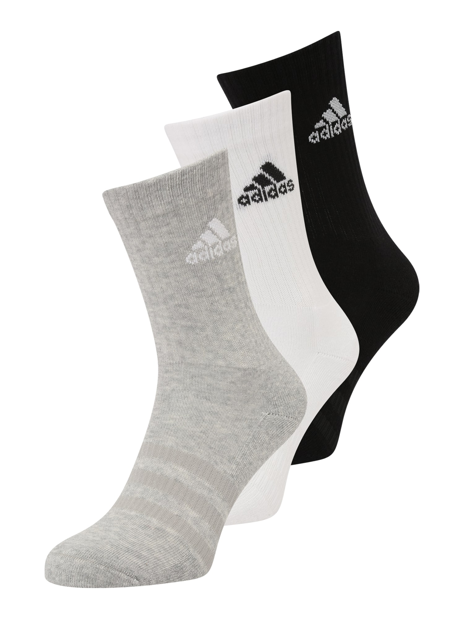 ADIDAS SPORTSWEAR Športové ponožky 'Cushioned Crew '  sivá melírovaná / čierna / biela