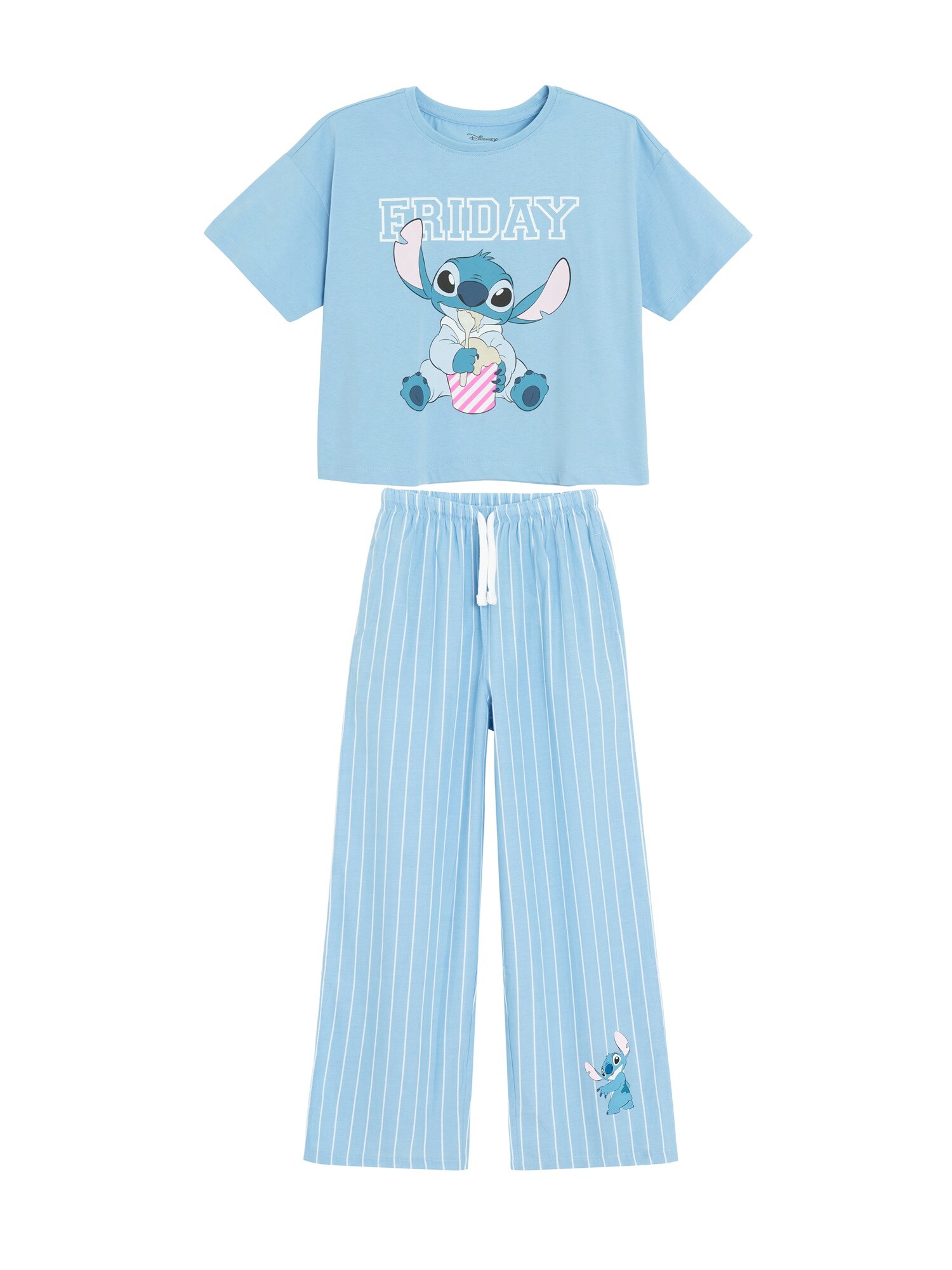 Cool Club Schlafanzug cyanblau / hellblau / hellpink / weiß