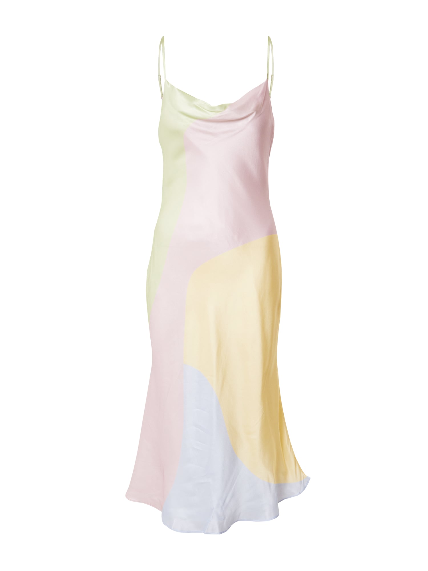 Olivia Rubin Koktejl obleka 'AUBREY'  svetlo modra / svetlo rumena / svetlo zelena / majnica
