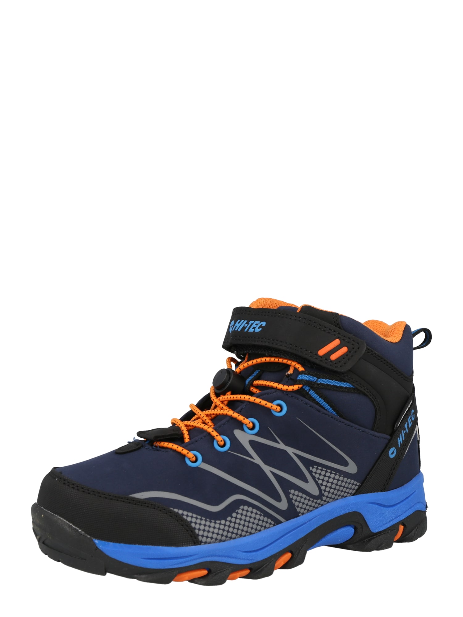 HI-TEC Auliniai batai 'Blackout' tamsiai mėlyna / oranžinė / mėlyna / pilka