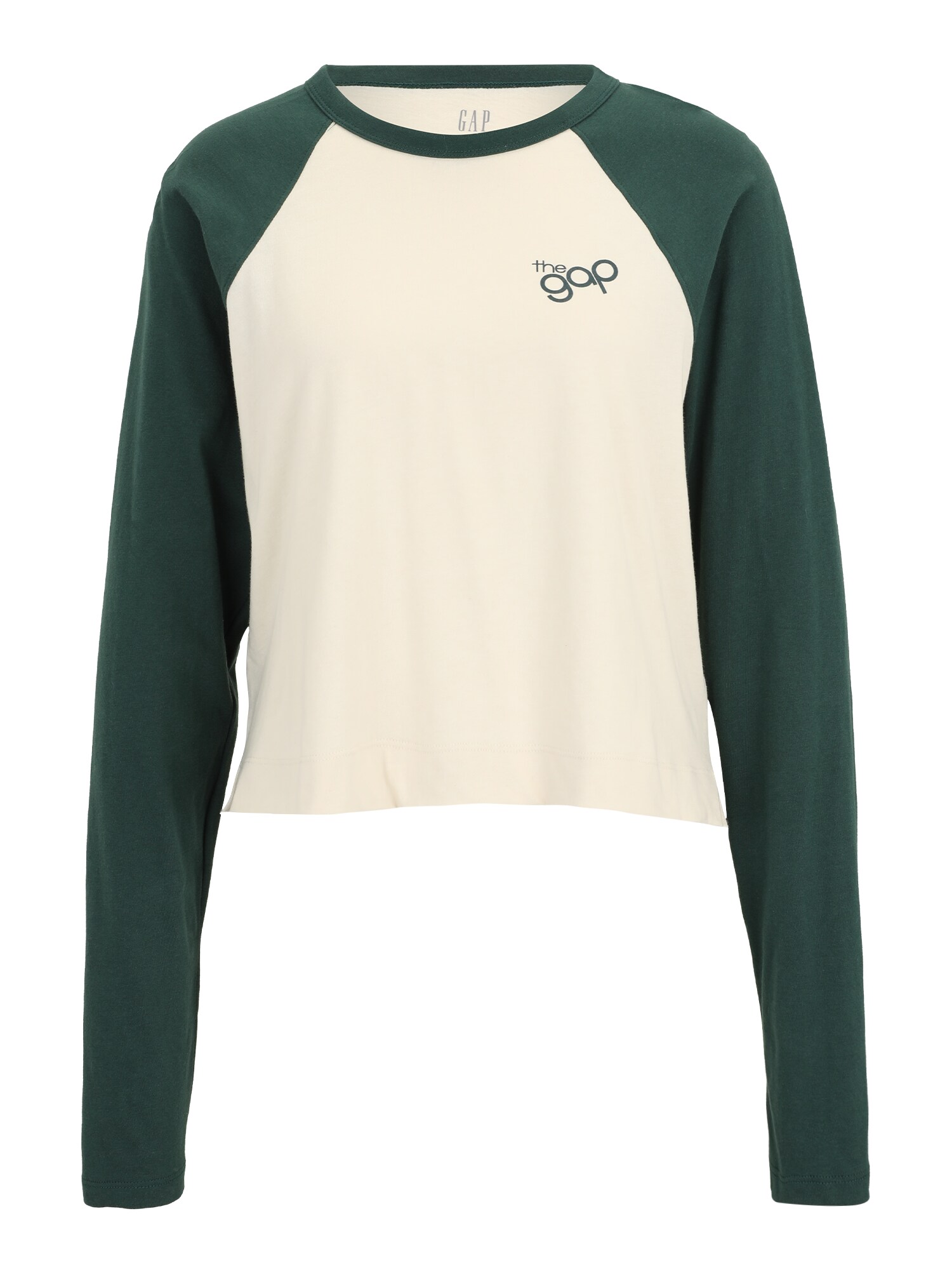 Gap Tall Tricou  verde închis / alb natural