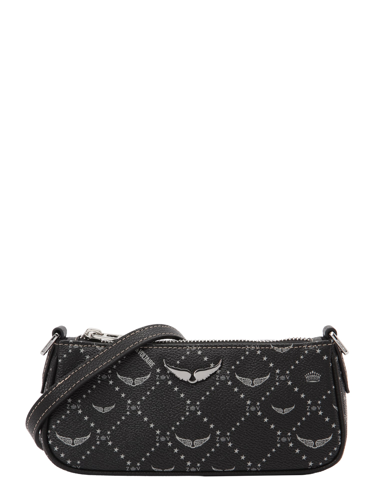 Zadig & Voltaire Geantă de umăr  gri deschis / negru