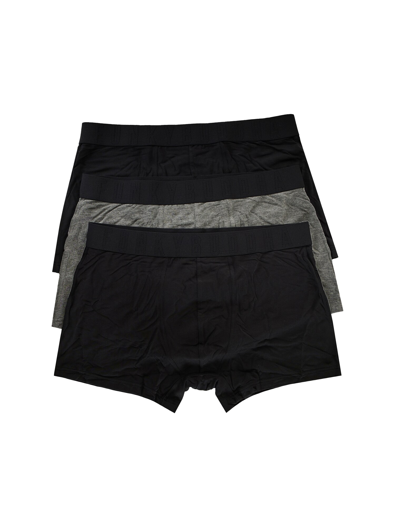 Funky Buddha Boxeri  gri amestecat / negru