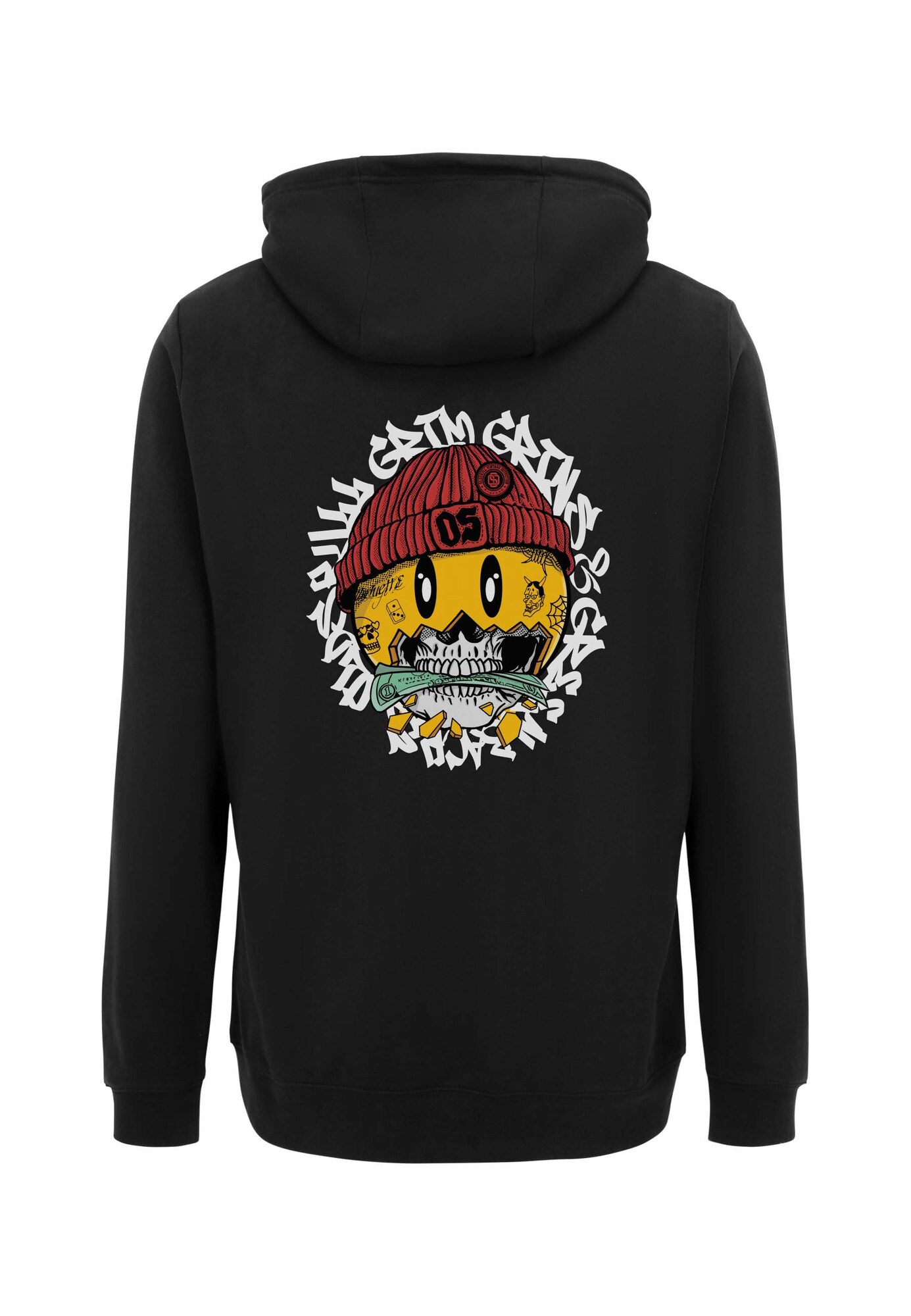 Thumbnail - Sweatshirt 'Xtreme Smiley Cash Skull Graphic'