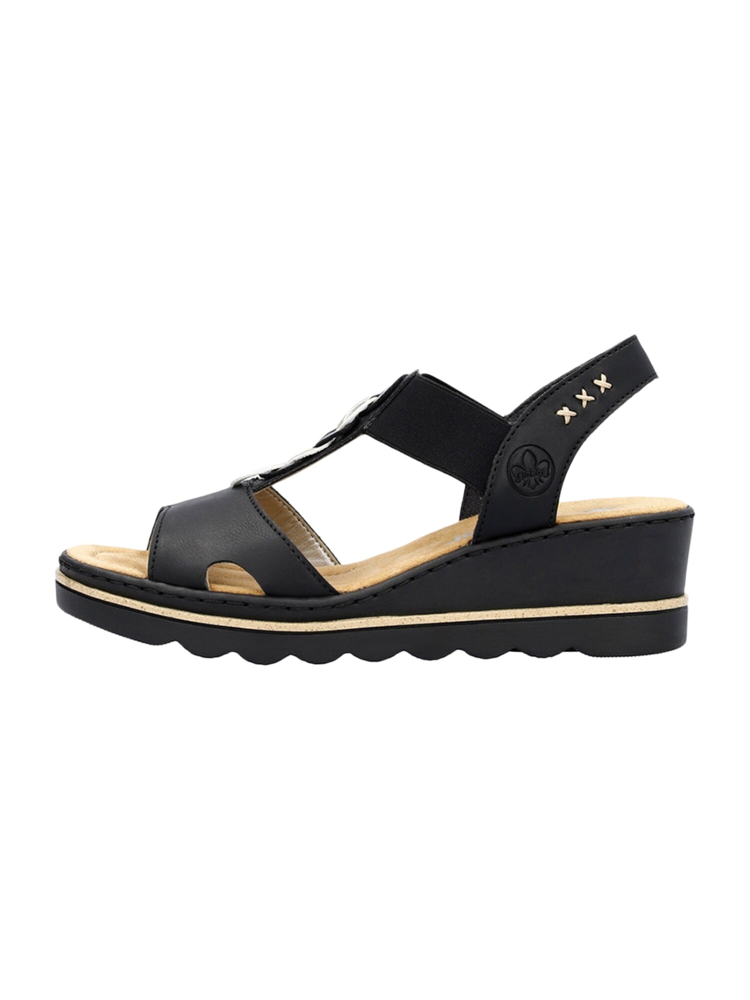 Rieker Sandalias  gris claro / negro