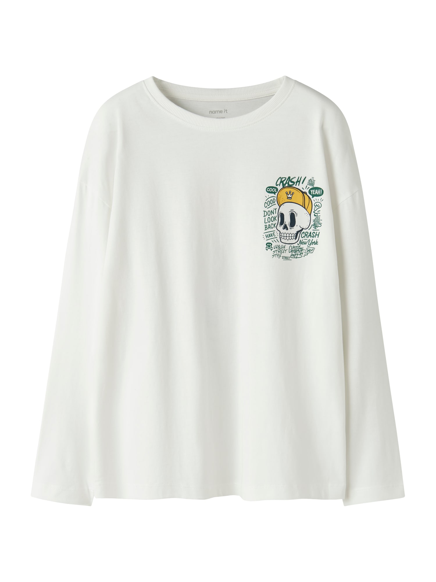 NAME IT Tricou NKMOLLE galben închis / verde închis / alb