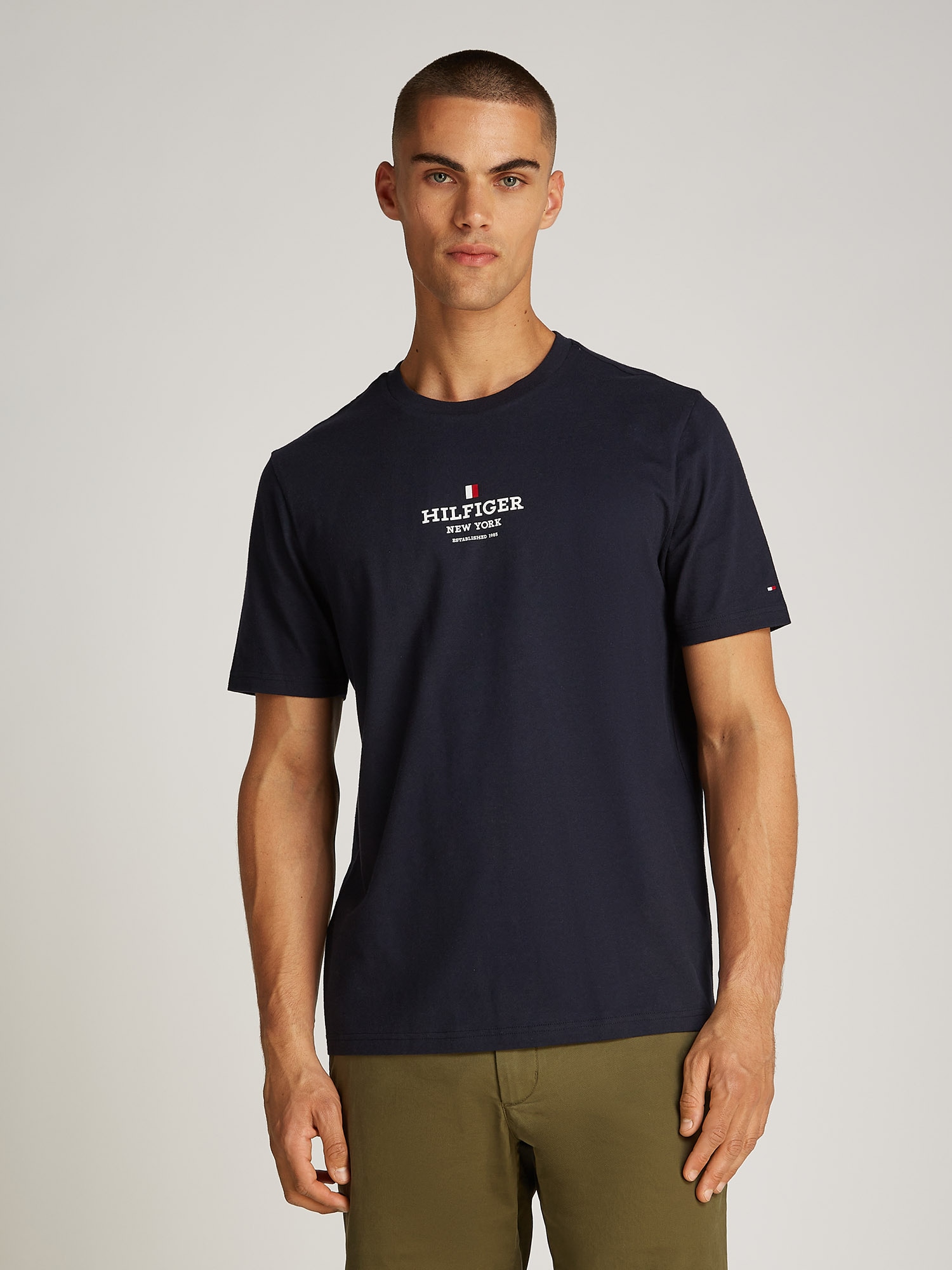 TOMMY HILFIGER Póló  tengerészkék / tengerészkék / rikító piros / fehér termék 2. képe