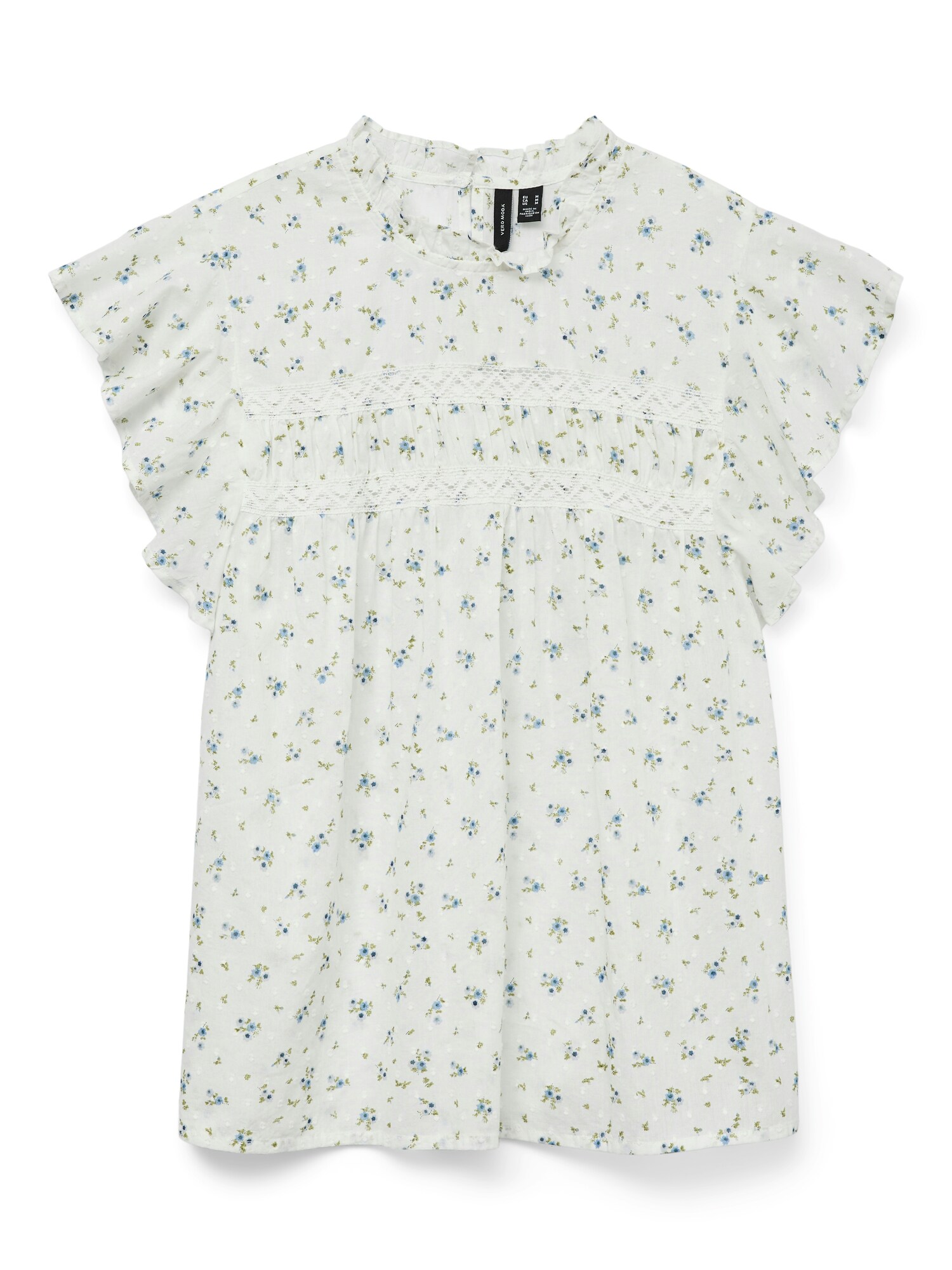 VERO MODA Blúz 'VMTRINE'  kék / zöld / fehér akciós termékkép 1