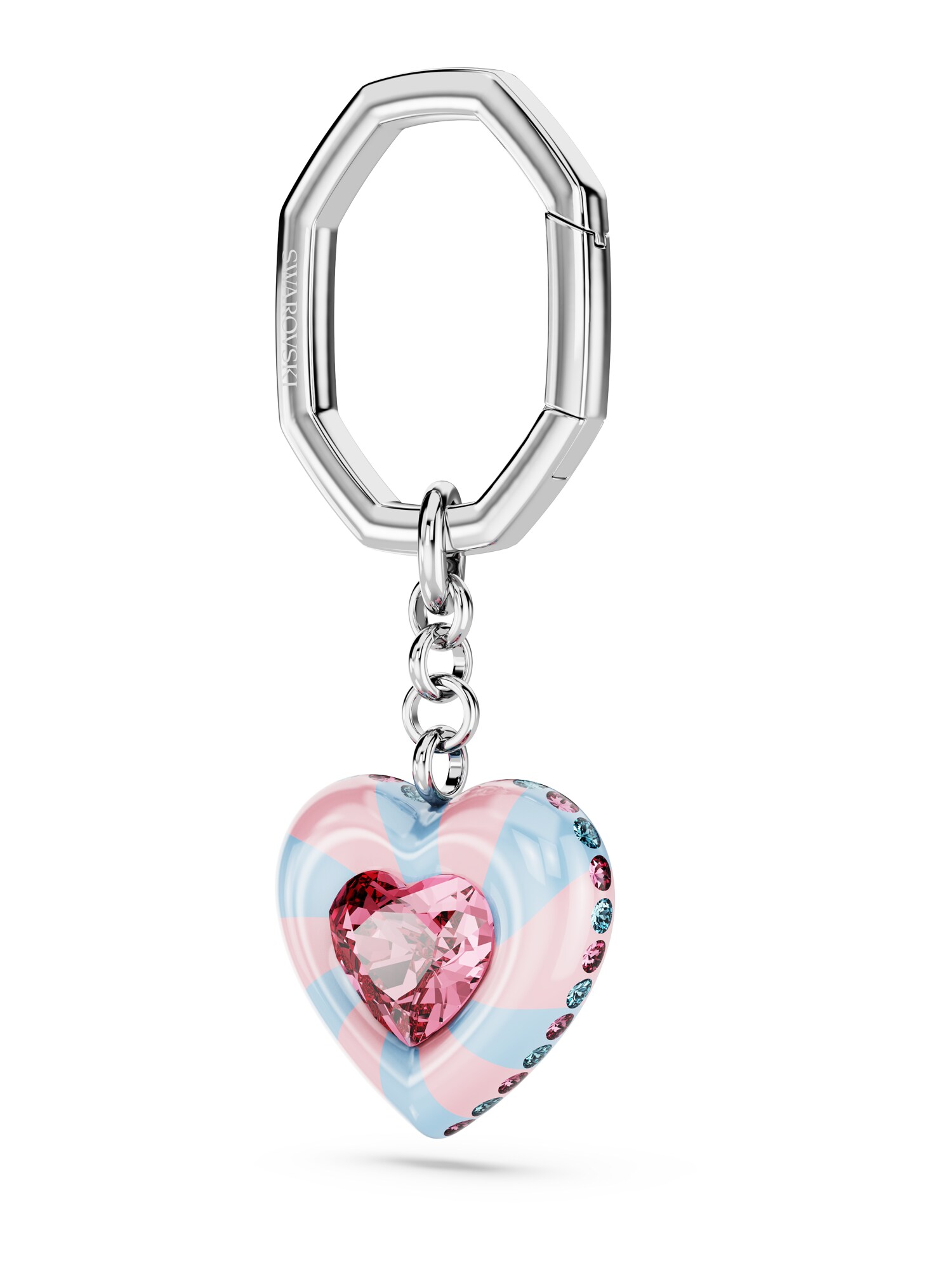 Swarovski Kulcstartók  világoskék / világos-rózsaszín / ezüst termék 2. képe