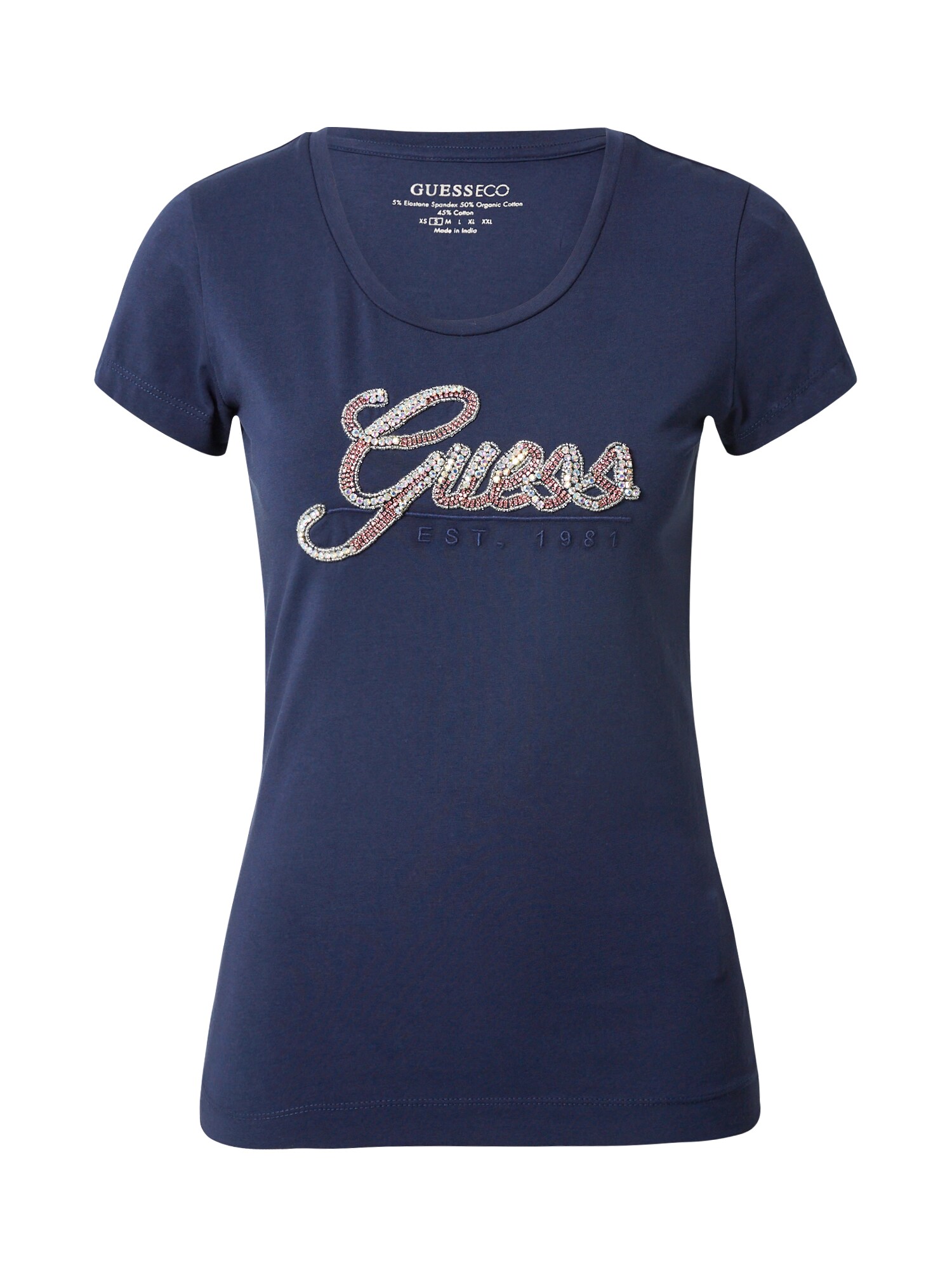 GUESS Majica  marine / rosé / transparentna