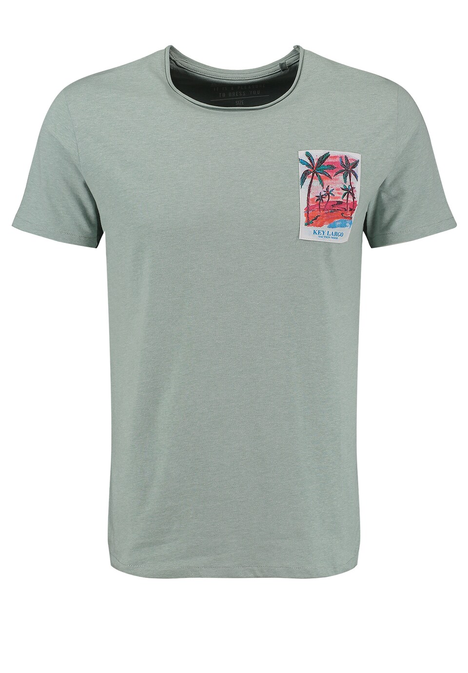 T-shirt 'Vibes' azur / smaragd / mörkgrön
