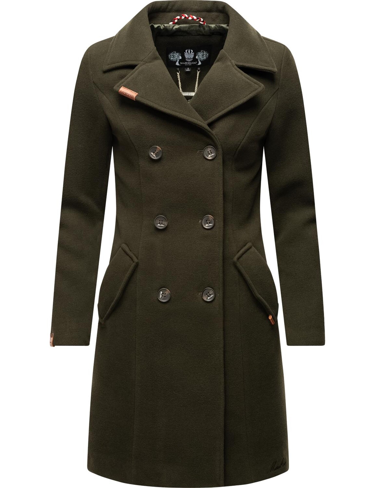 MARIKOO Palton de primăvară-toamnă Nanakoo  verde închis