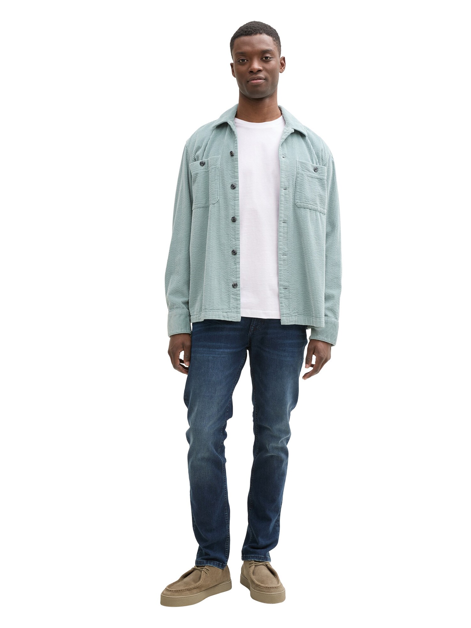 TOM TAILOR DENIM Tričko námornícka modrá / pastelovo modrá / biela (obrázok 4)