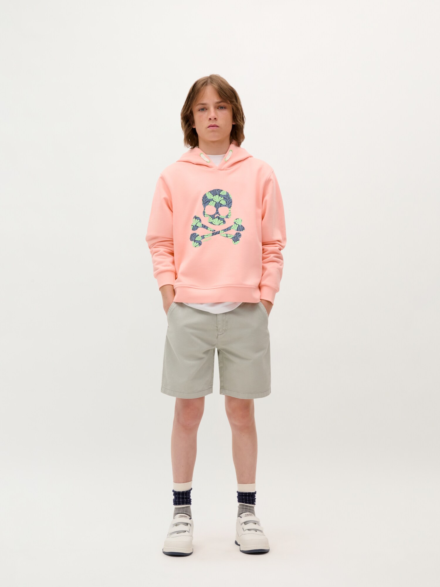 Thumbnail - Scalpers Tropical Skull Hoodie Kids