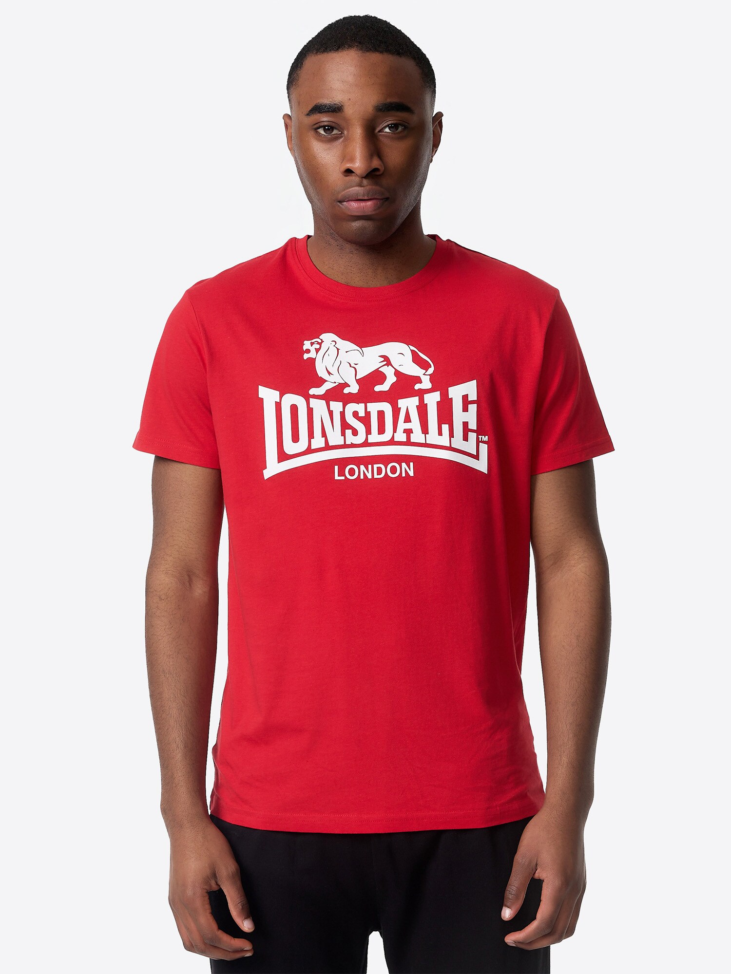 LONSDALE Póló 'ST. ERNEY'  piros / fehér termék 2. képe