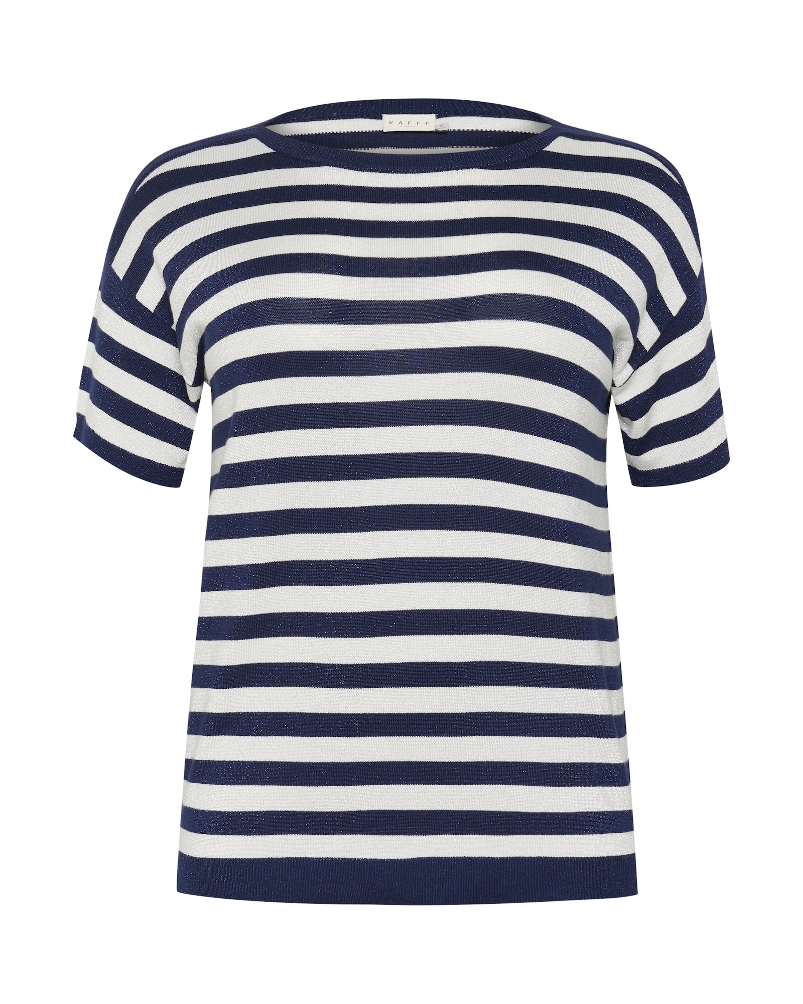 KAFFE CURVE Pulover Regitta  albastru marin / alb