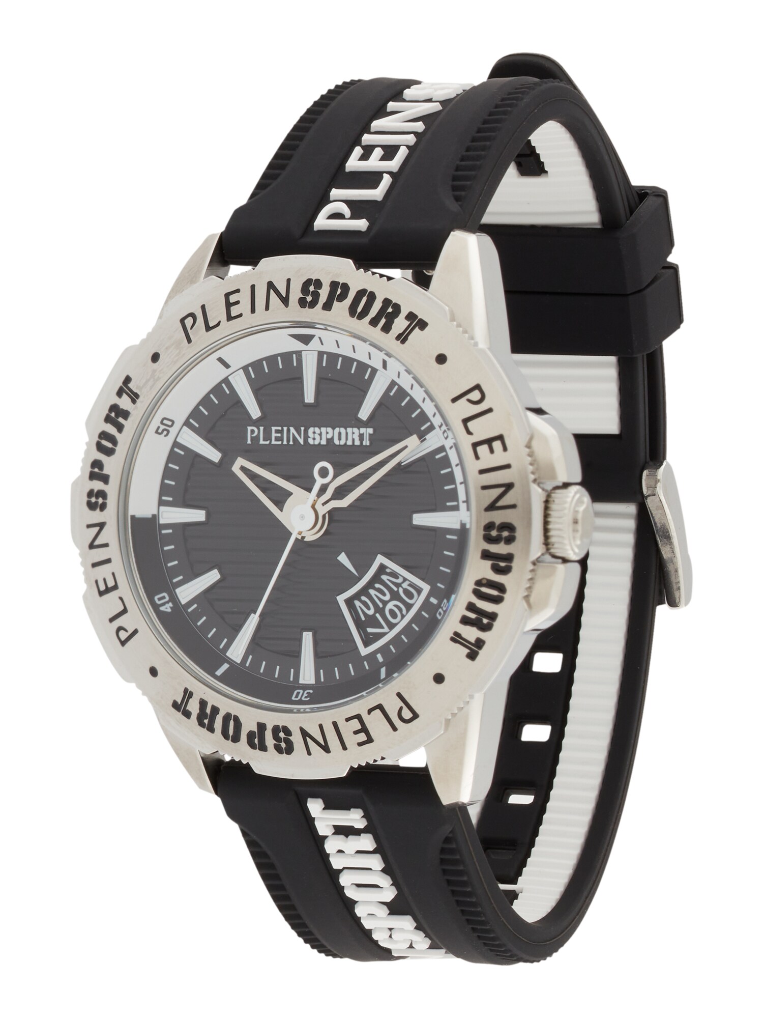 Plein Sport Ceas analogic  negru / argintiu / alb