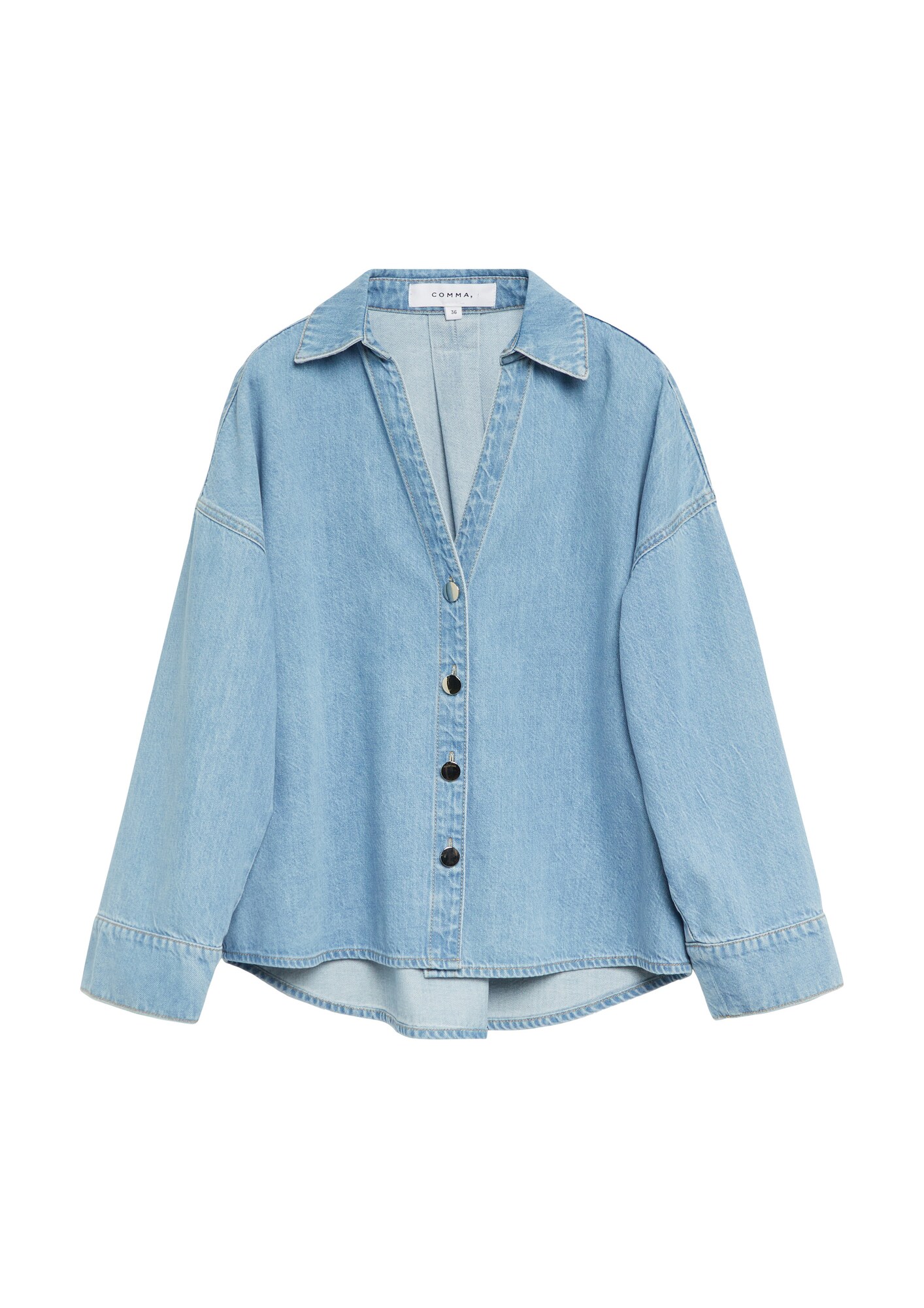 Comma Blouse Blauw Denim