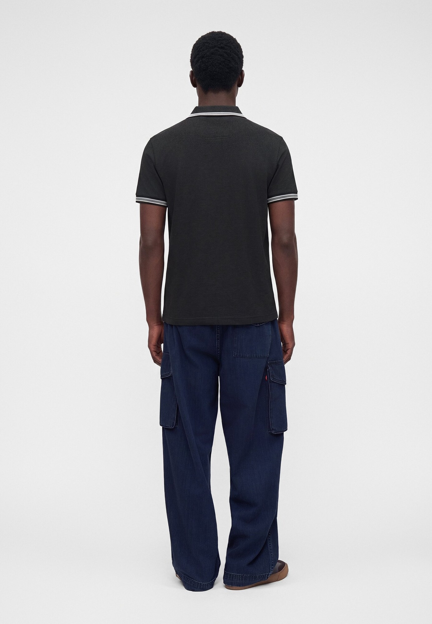 BOSS Camiseta 'Paddy' antracita / blanco – imagen 3