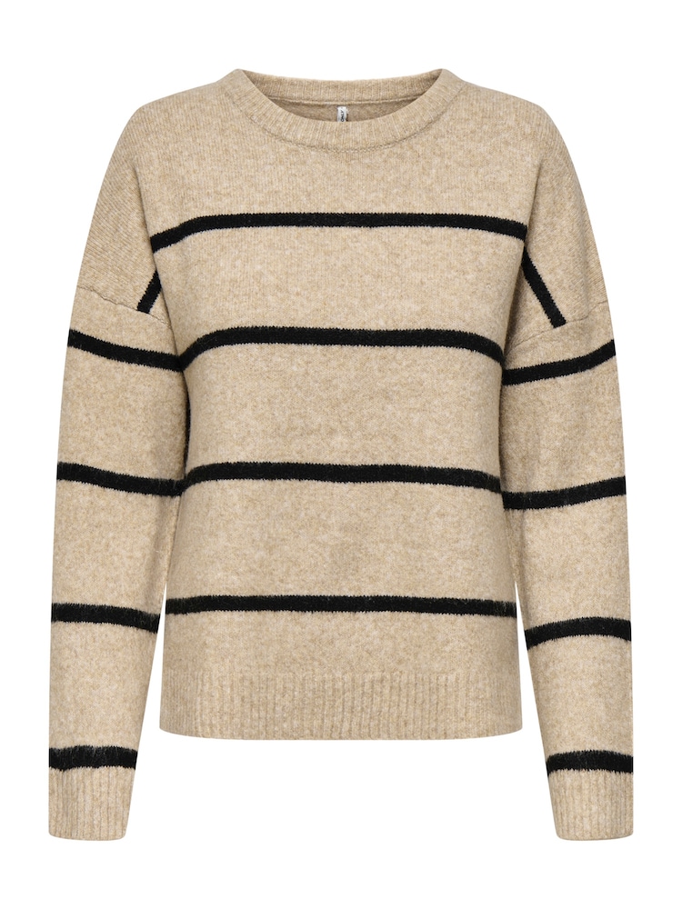 ONLY Pullover 'ONLOXFORD' Damen Größe M beigemeliert / schwarz
