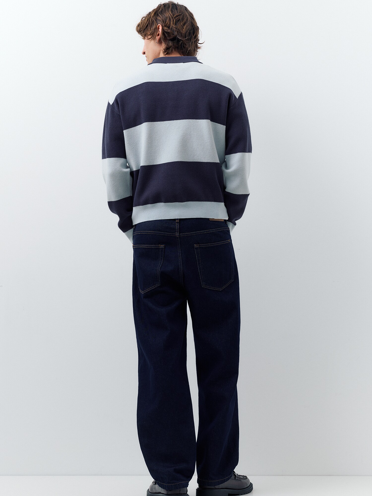 Pull&Bear Tričko  námornícka modrá / pastelovo modrá (obrázok 4)