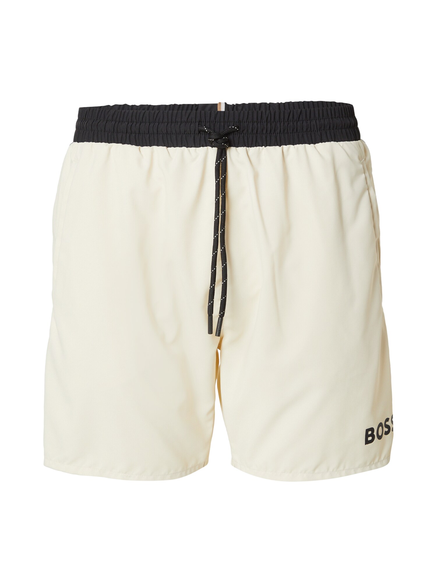 BOSS Șorturi de baie Starfish  negru / alb lână