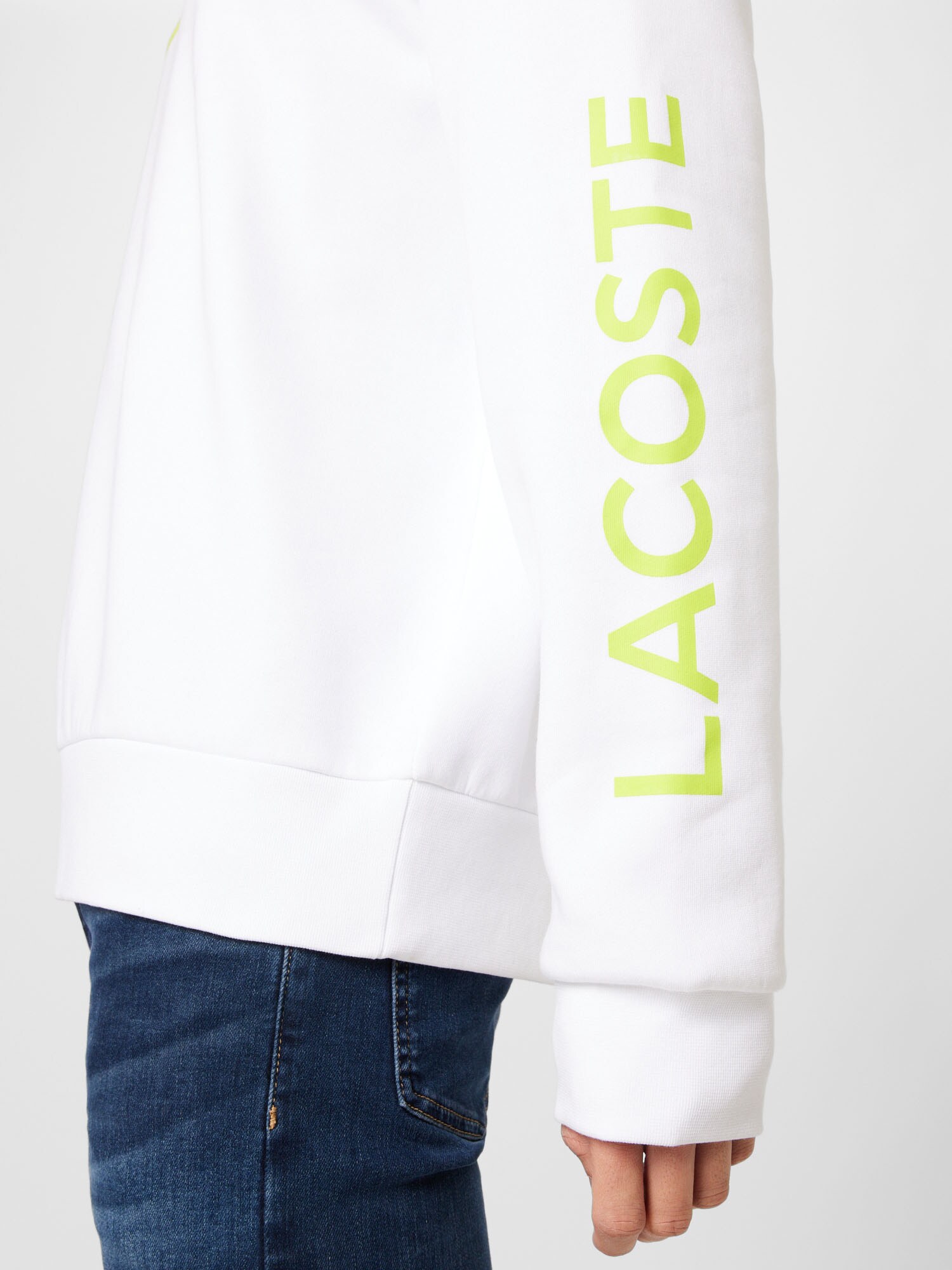 LACOSTE Sudadera  manzana / blanco – imagen 4