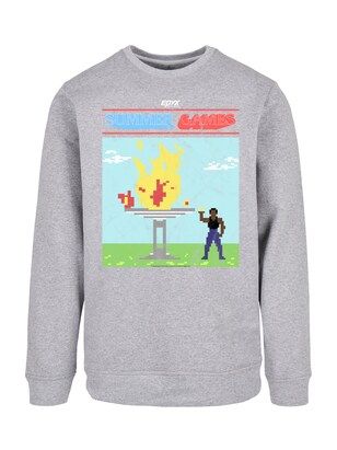 F4NT4STIC Sweatshirt ‘Retro Gaming Summer Games’ Grijs