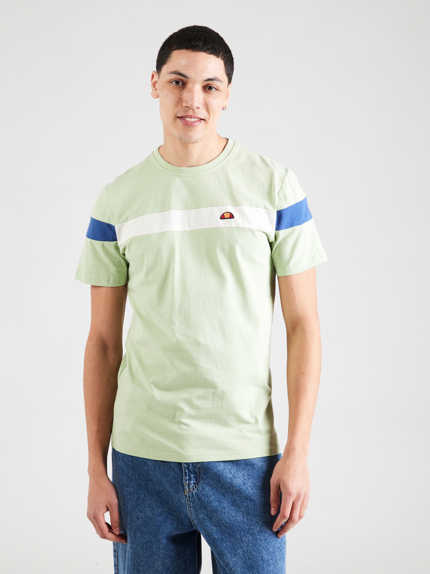 ELLESSE Póló 'CASERIO'  kék / világoszöld / fehér termék 2. képe