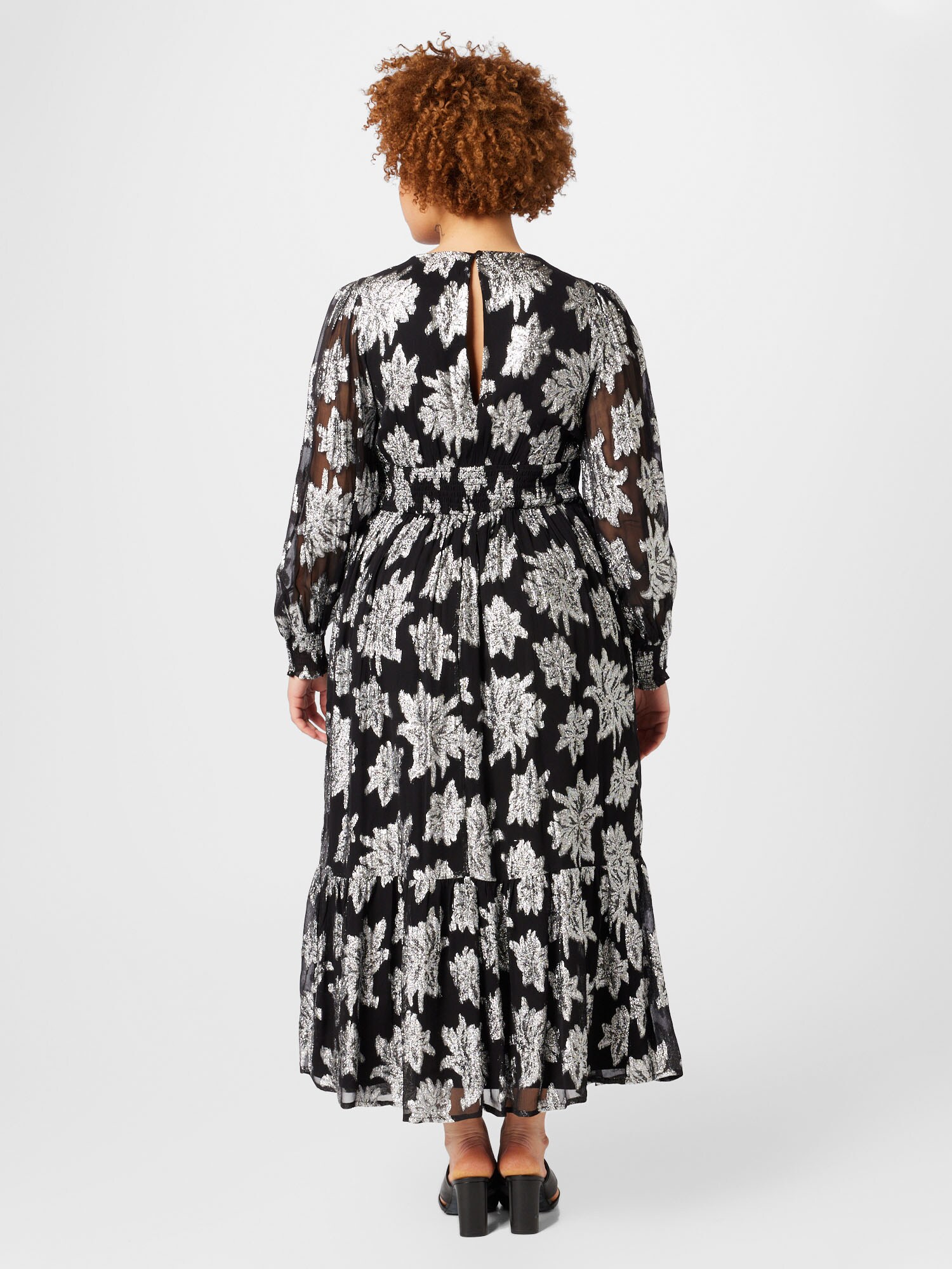 Dorothy Perkins Curve Šaty čierna / strieborná (obrázok 3)