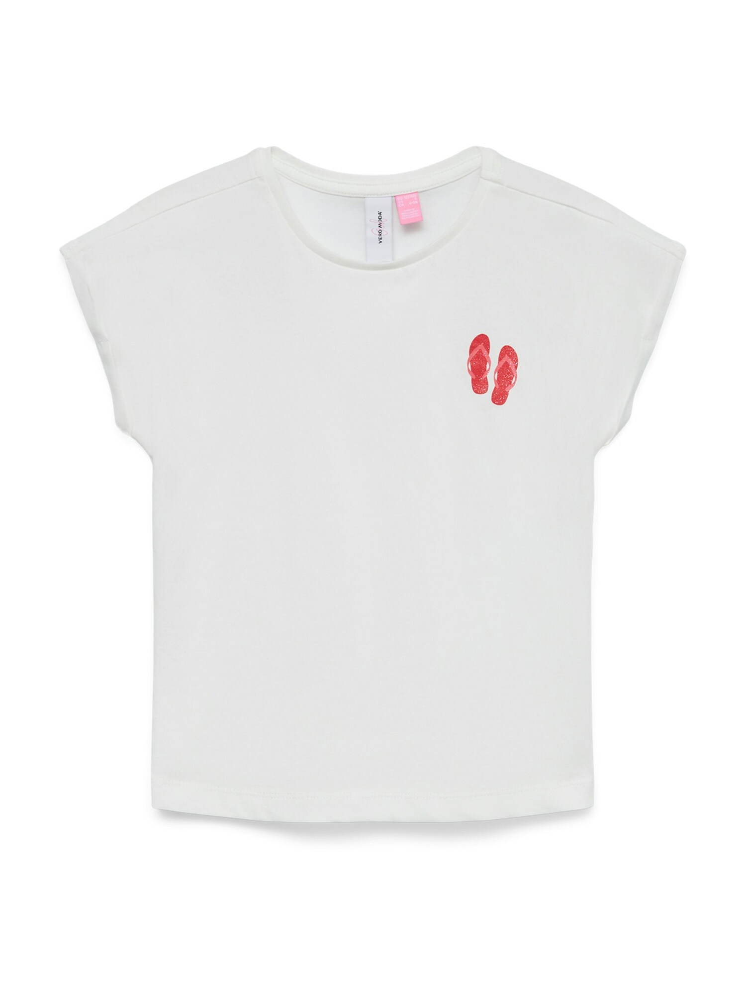 Vero Moda Girl Tricou 'VMNANNA AVA'  roşu închis / alb