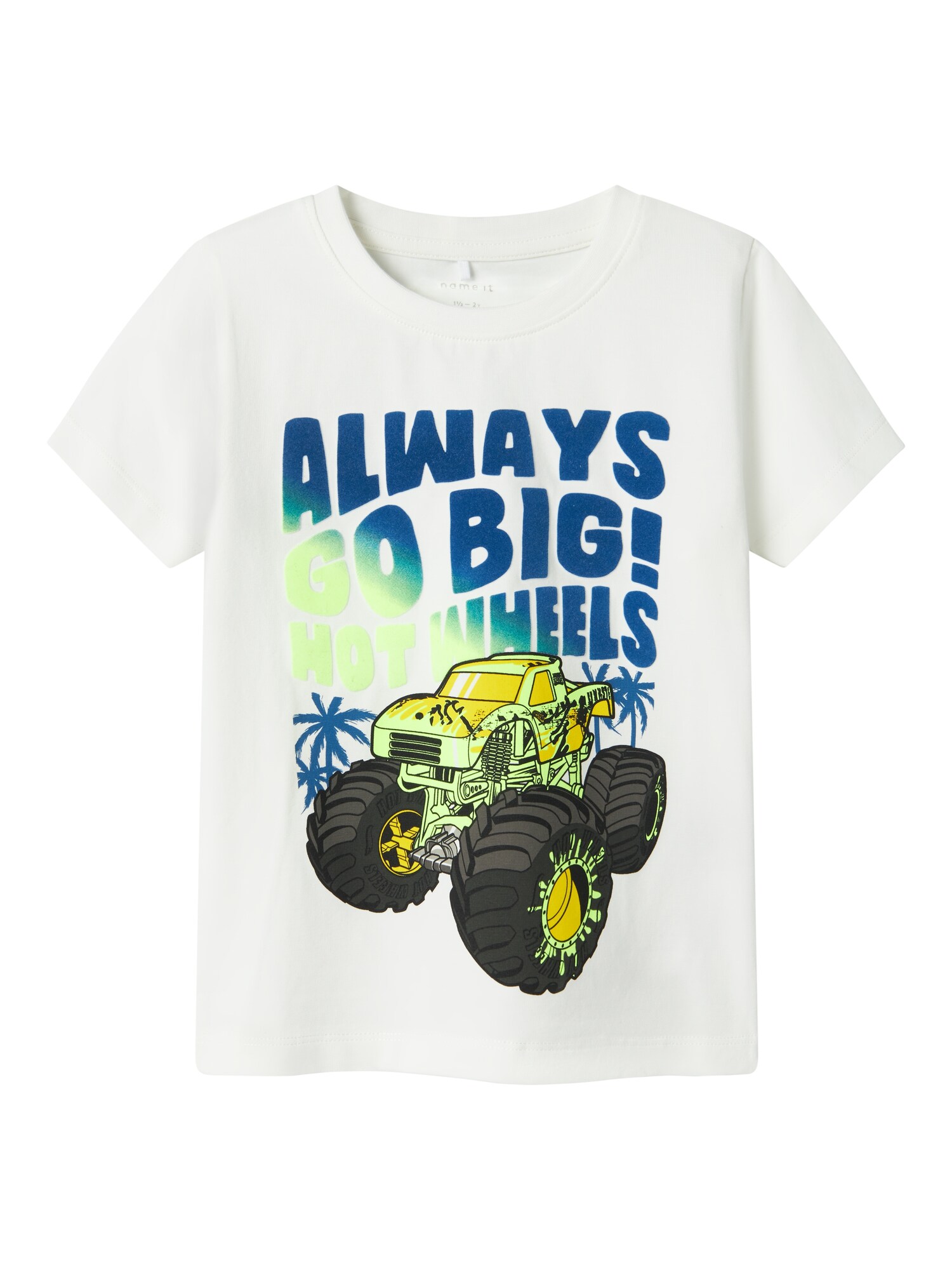 NAME IT Póló 'NKMHot Wheels'  kék / sárga / fekete / fehér akciós termékkép 1
