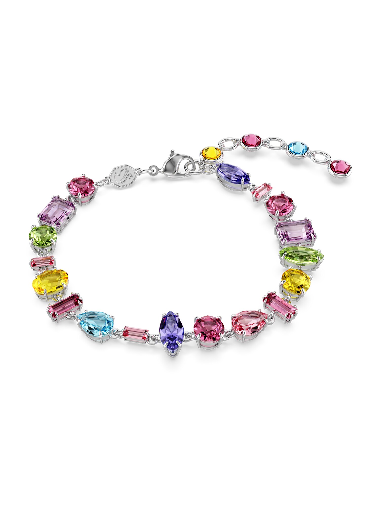 Swarovski Náramok 'Gema'  žltá / limetová / purpurová / strieborná