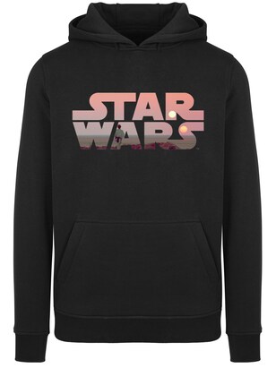 F4NT4STIC Sweatshirt ‘Star Wars Tatooine Logo’ Geel / Grijs / Lichtroze / Zwart