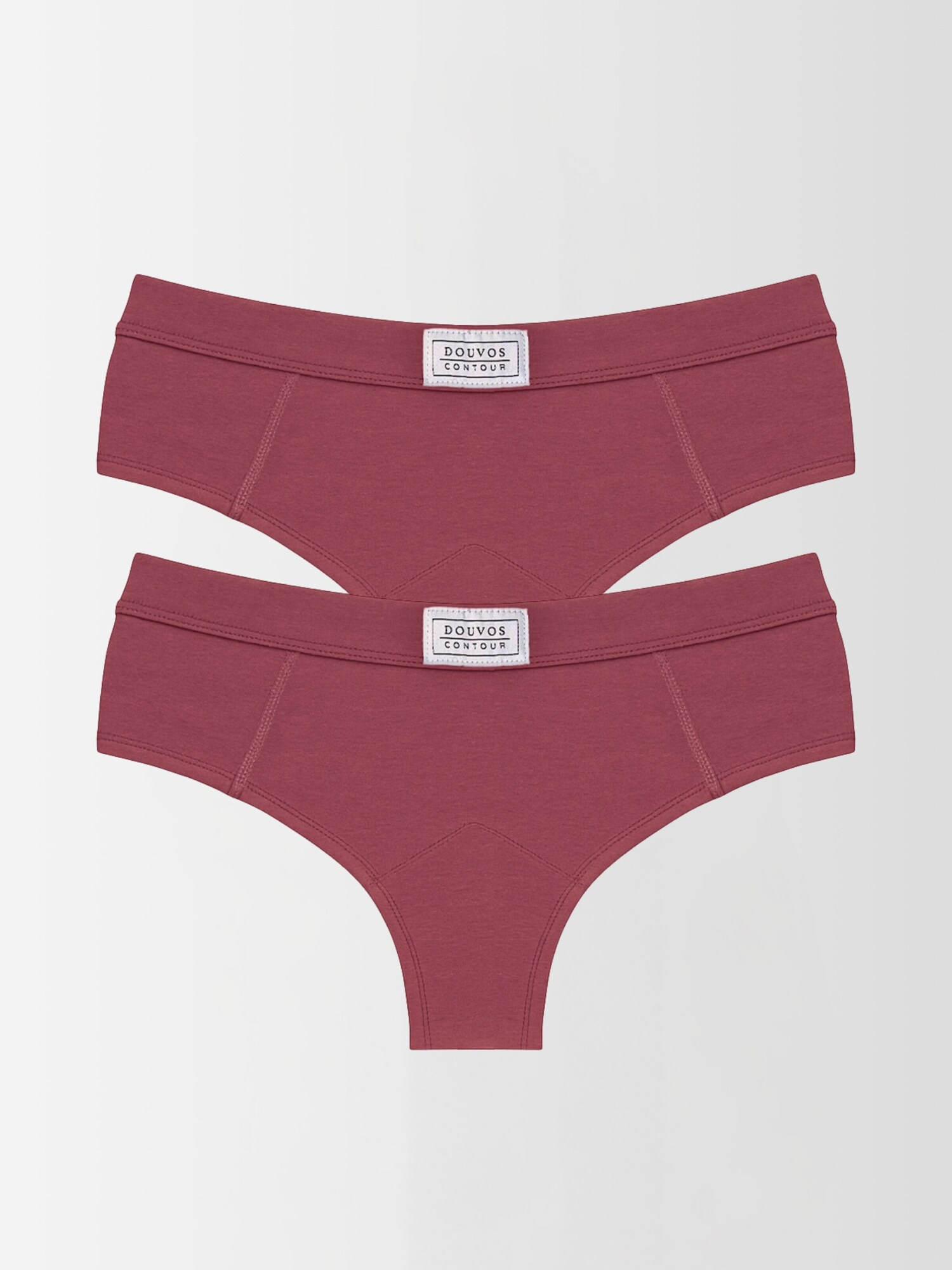 DOUVOS CONTOUR Tanga 'Gemütlicher Slip aus Bambus-Viskose (2er-Pack)' altrosa