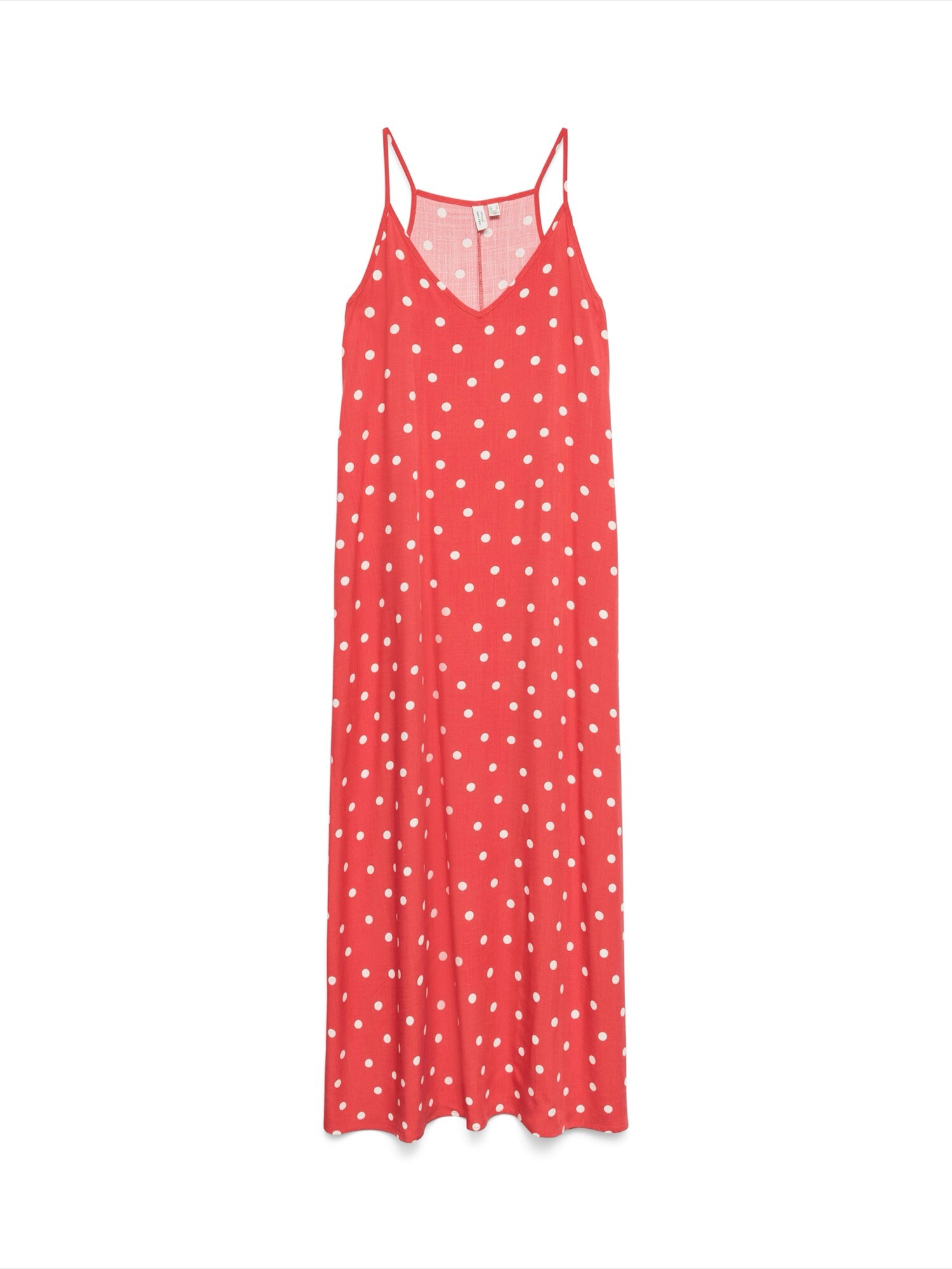 VERO MODA Vestido 'VMKORA'  rojo cereza / blanco