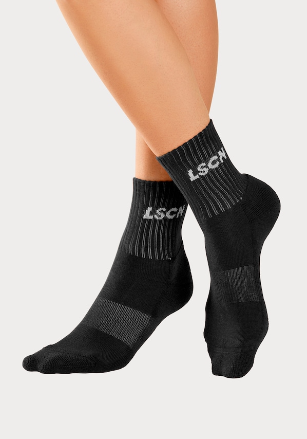 LSCN by LASCANA, Zokni, fekete & fehér, 3 kép a 3 közül
