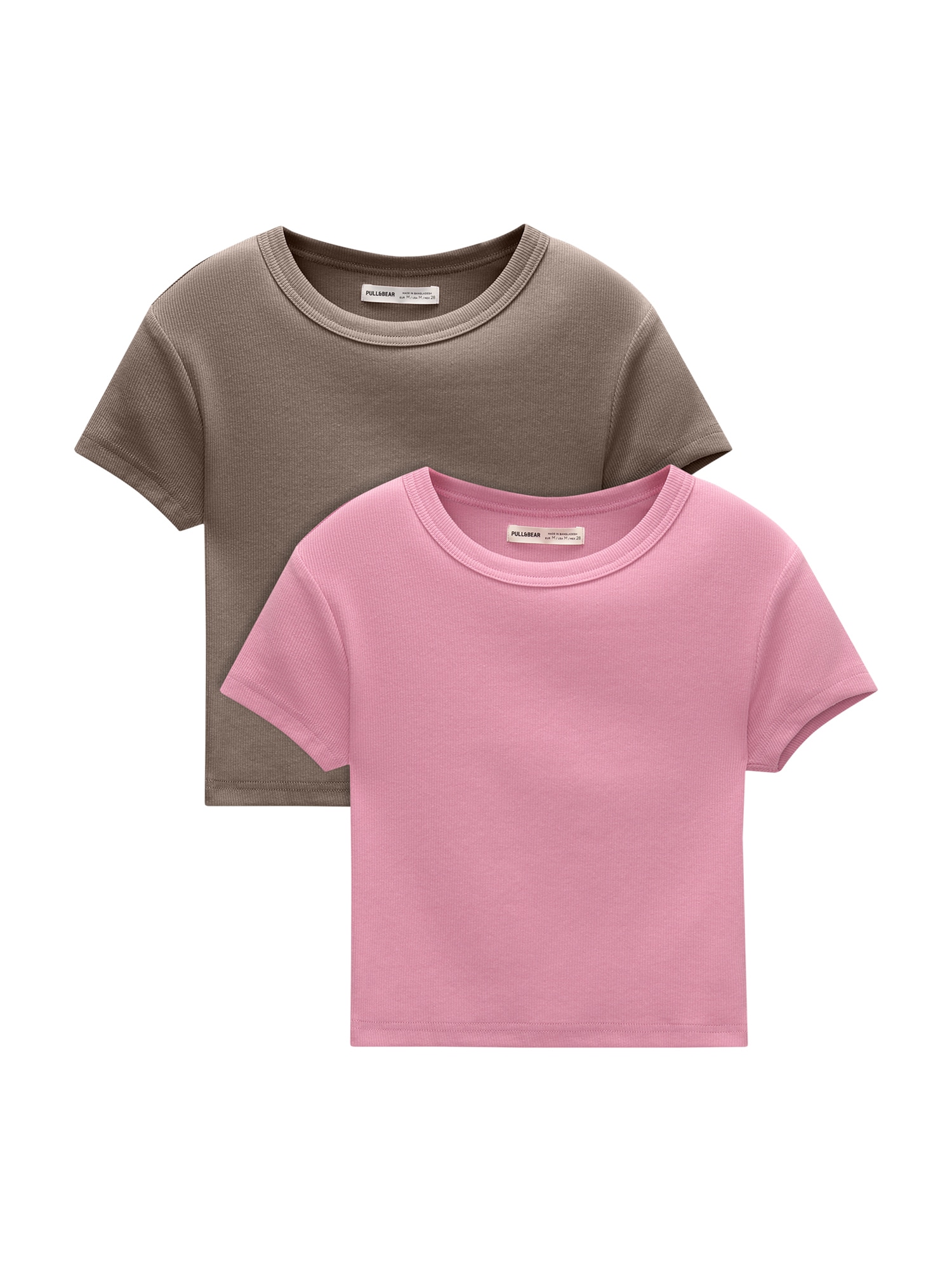 Pull&Bear Póló  világosbarna / világos-rózsaszín