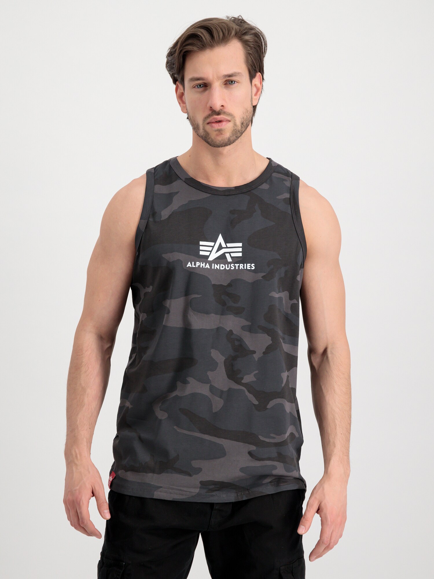 ALPHA INDUSTRIES Póló  kő / sötétszürke / fekete / fehér termék 2. képe