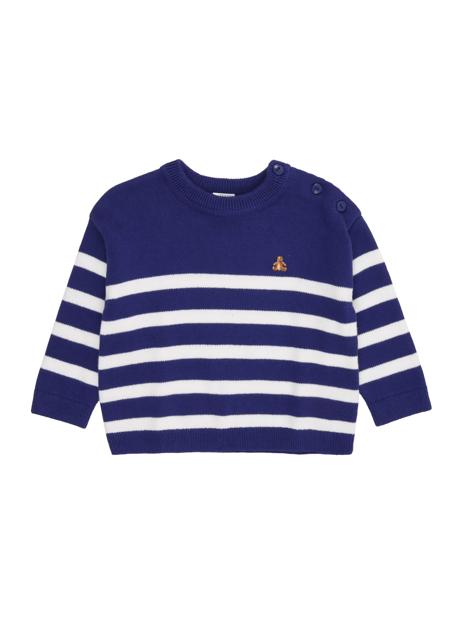 GAP Pulover  bleumarin / maro / alb