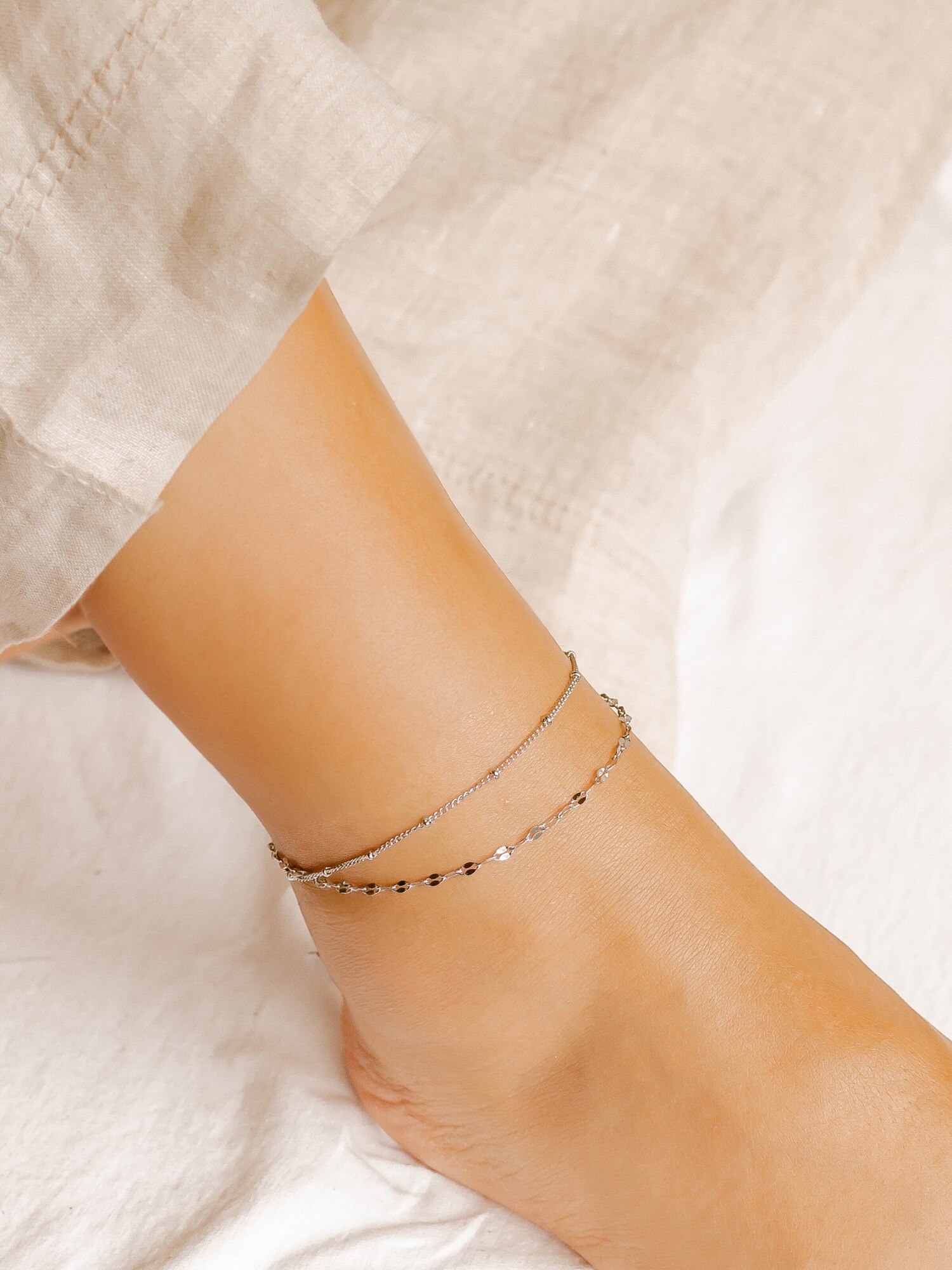 Hey Happiness Voetsieraden 'Sunline' Zilver